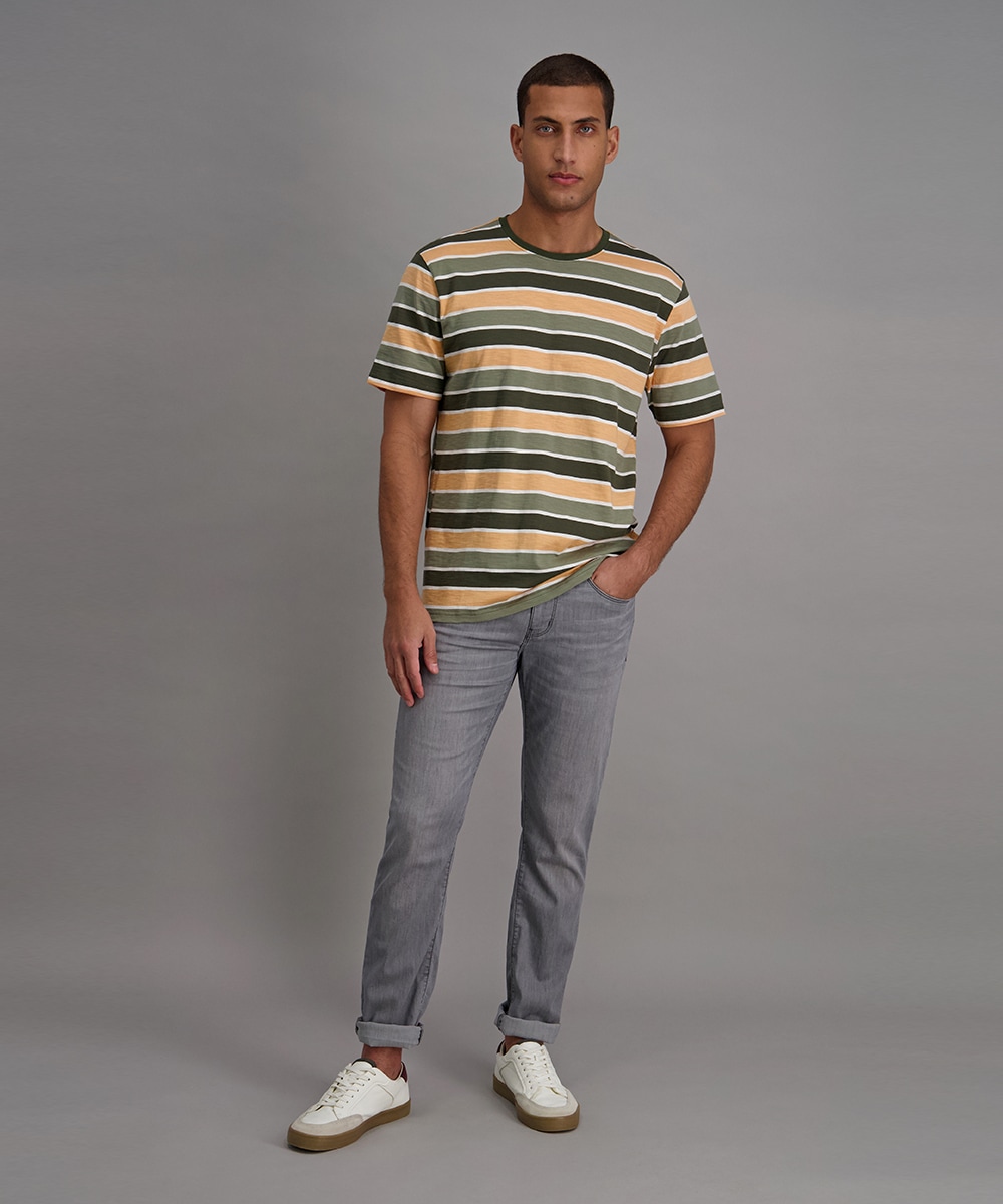 Pioneer Authentic Jeans T-Shirt mit Streifen Muster