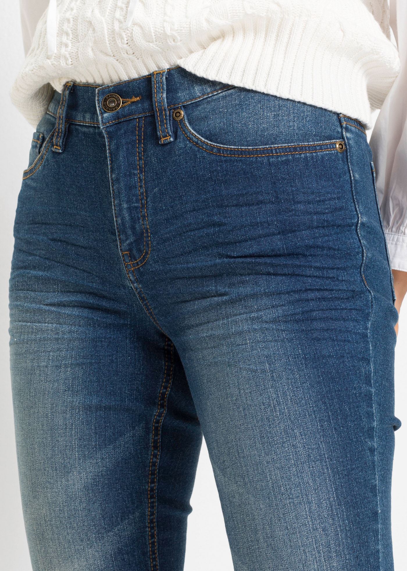 bonprix Jeans skinny Skinny-fit-Passform, verkürztes 7/8-Bein, mit Five-Pocket-Style