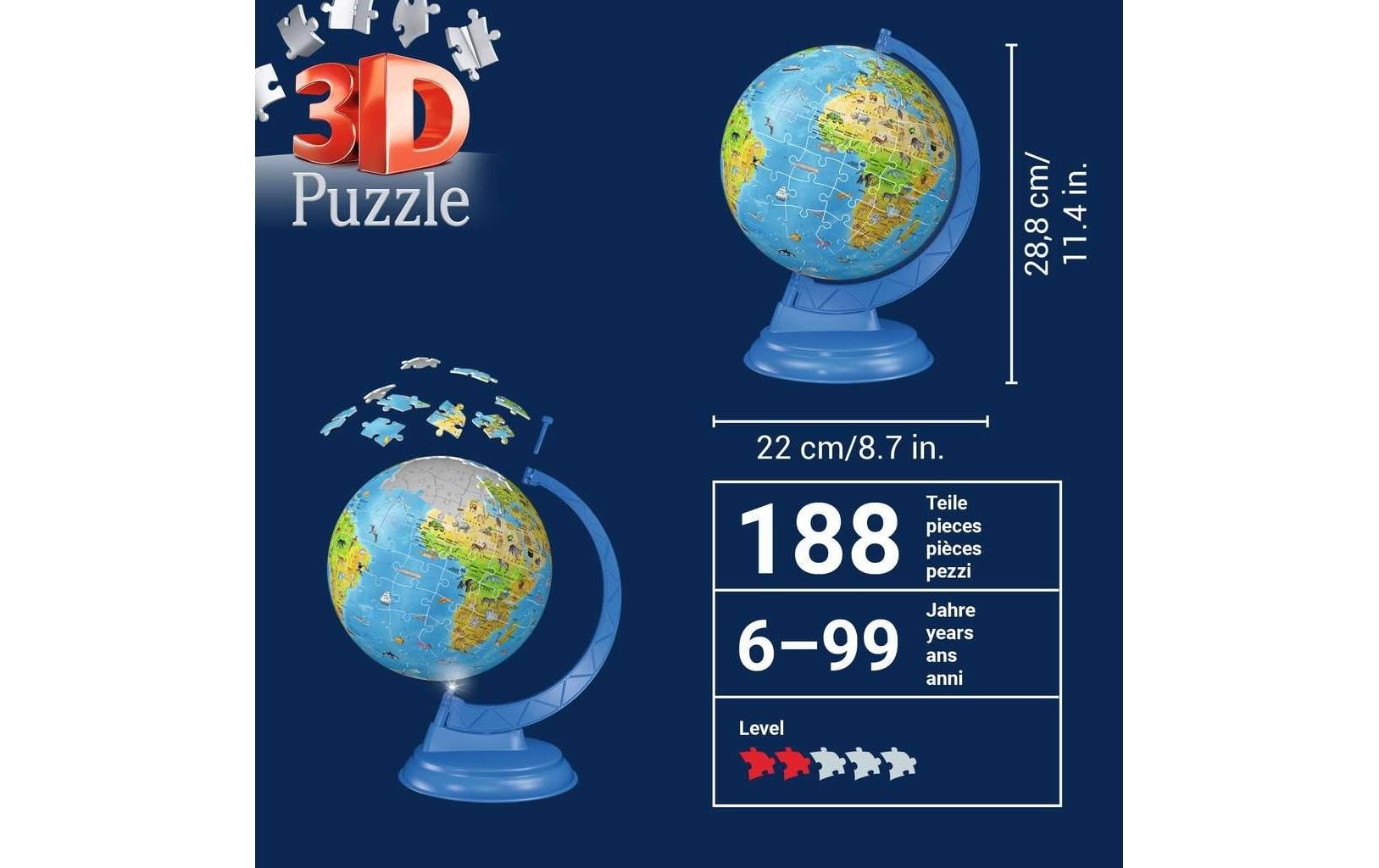 Ravensburger 3D-Puzzle »Kinderglobus mit Licht« Made in Europe