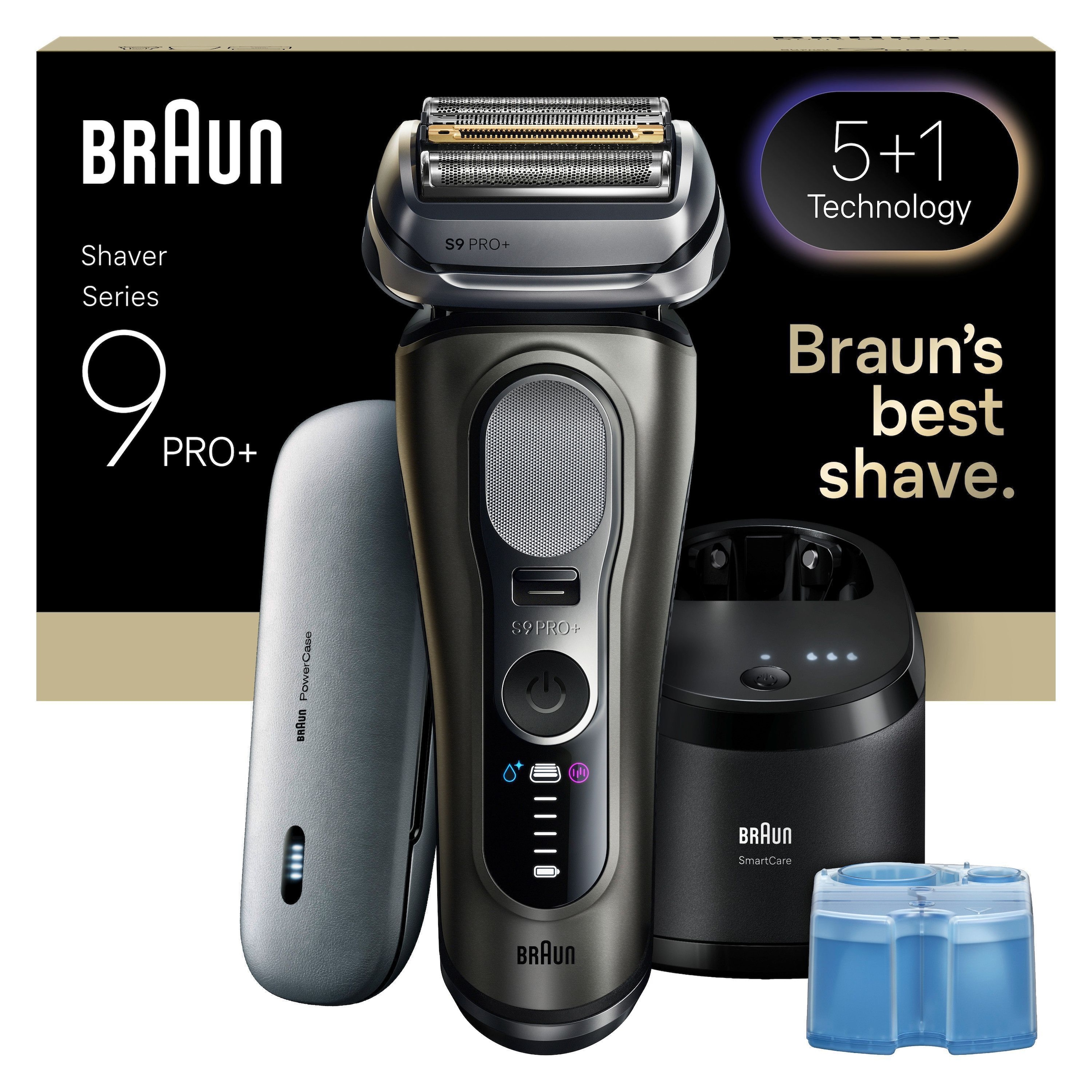 Braun Rasoirs électriques »Series 9 9675cc« centre Smart Care Tondeuse de précision intégrée 5+1 lames de précision ultra fines, étui de chargement, centre SmartCare 6-en-1