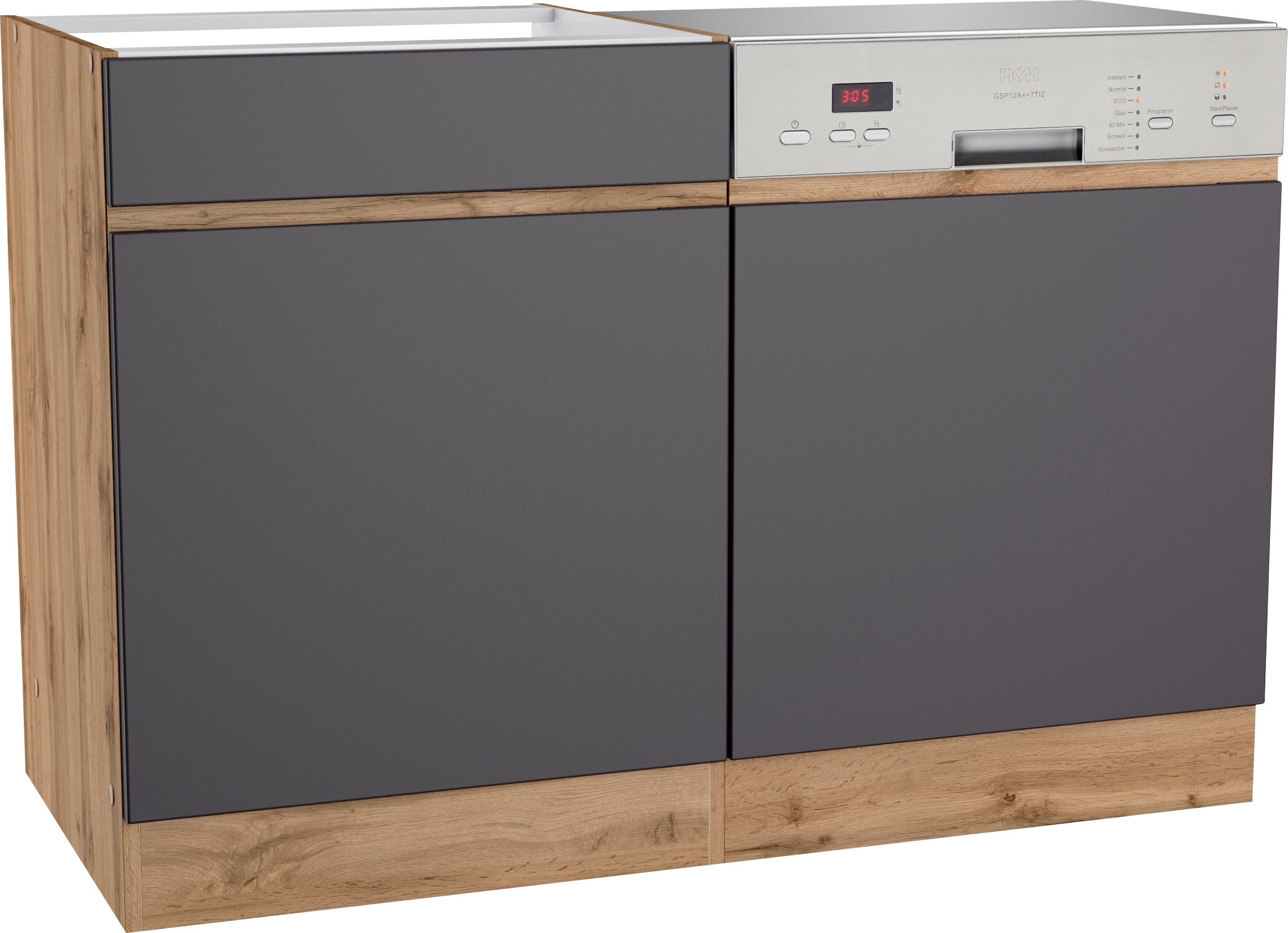 KOCHSTATION Meuble évier »KS-Riesa« largeur 120 cm, façades en MDF