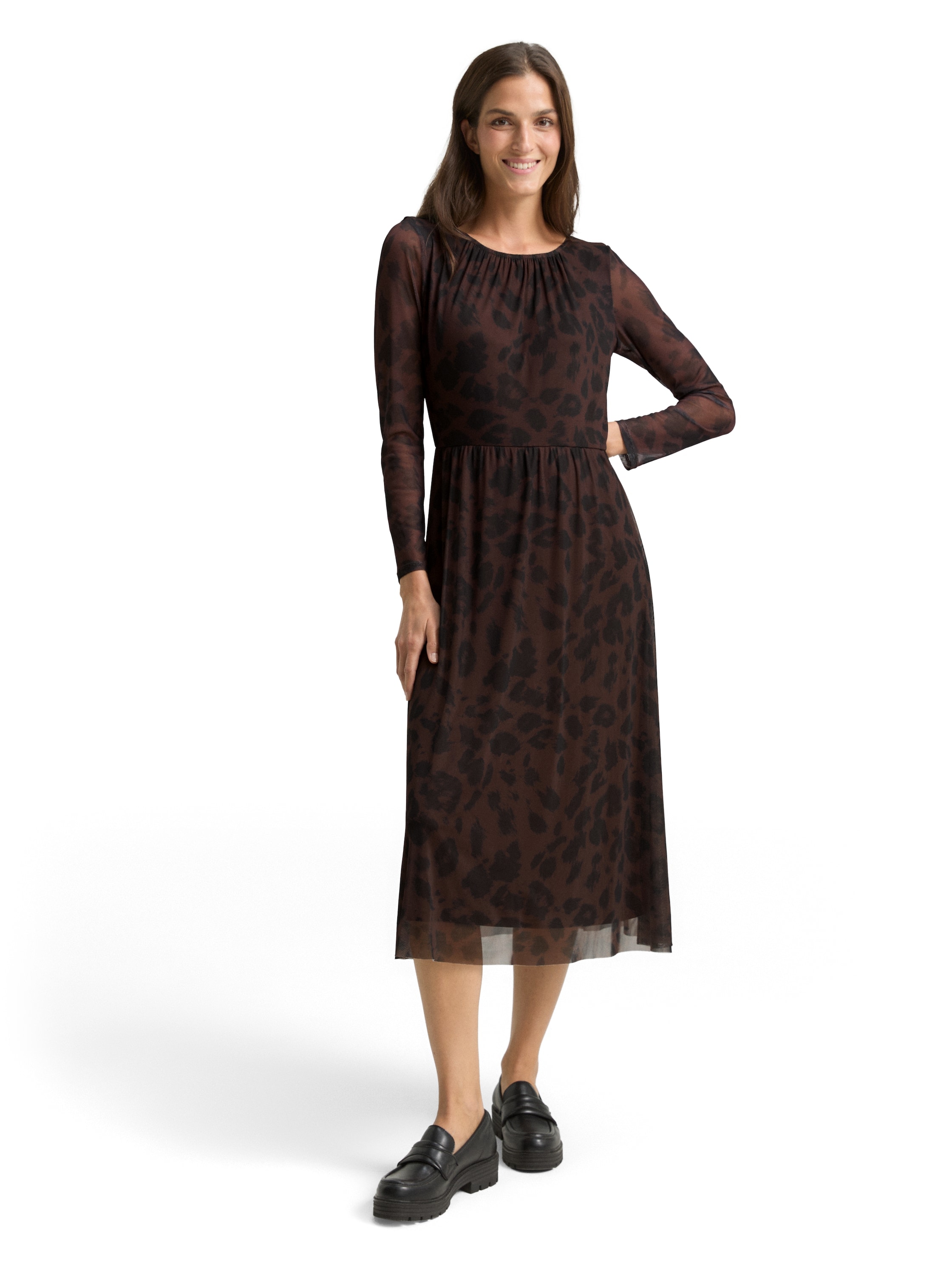 TOM TAILOR Robe en maille »Regular midi« mit Muster