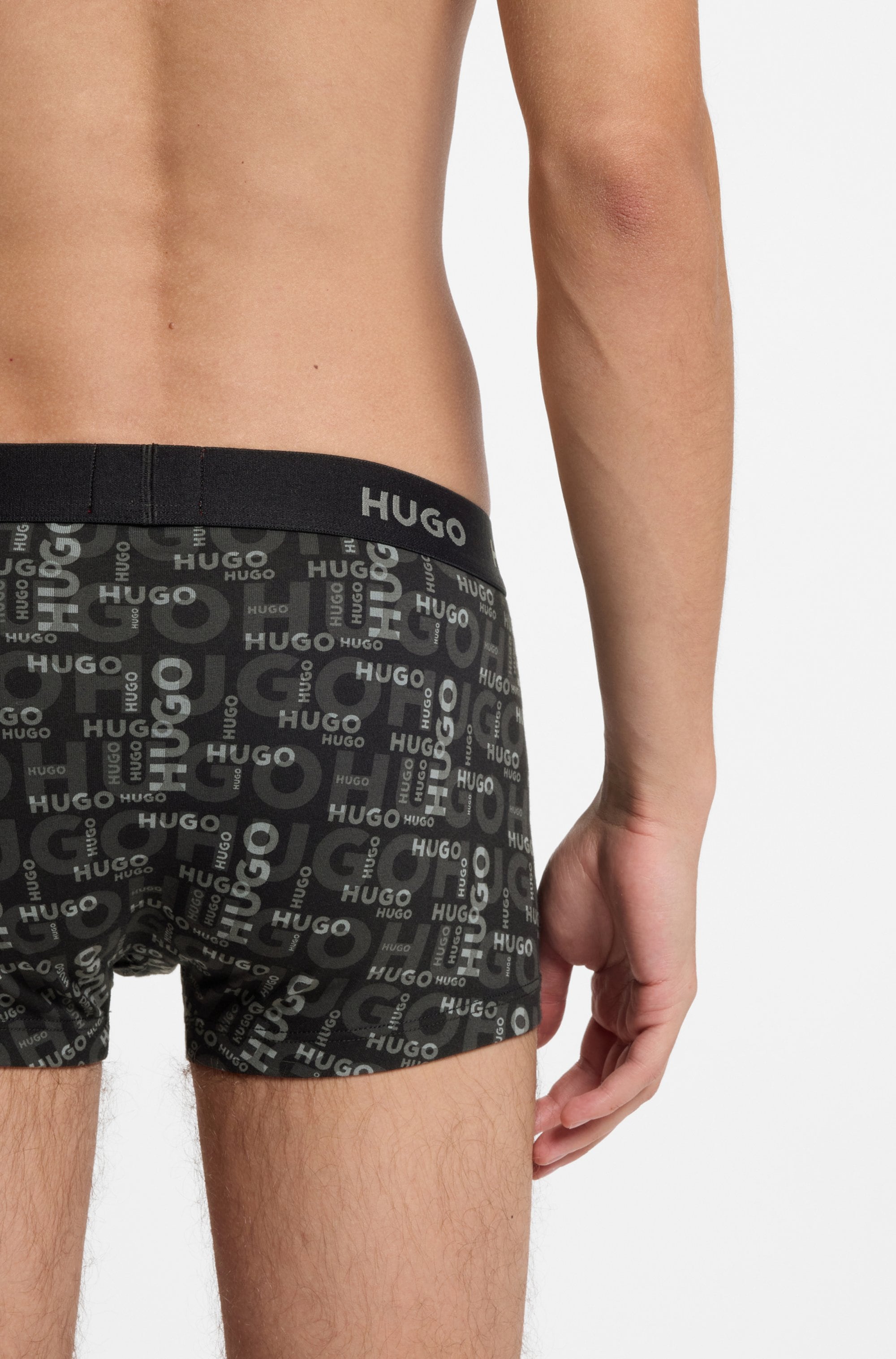HUGO Underwear Trunk »TRUNK TRIPLET DESIGN« Packung, 3 Stk. mit Logobund