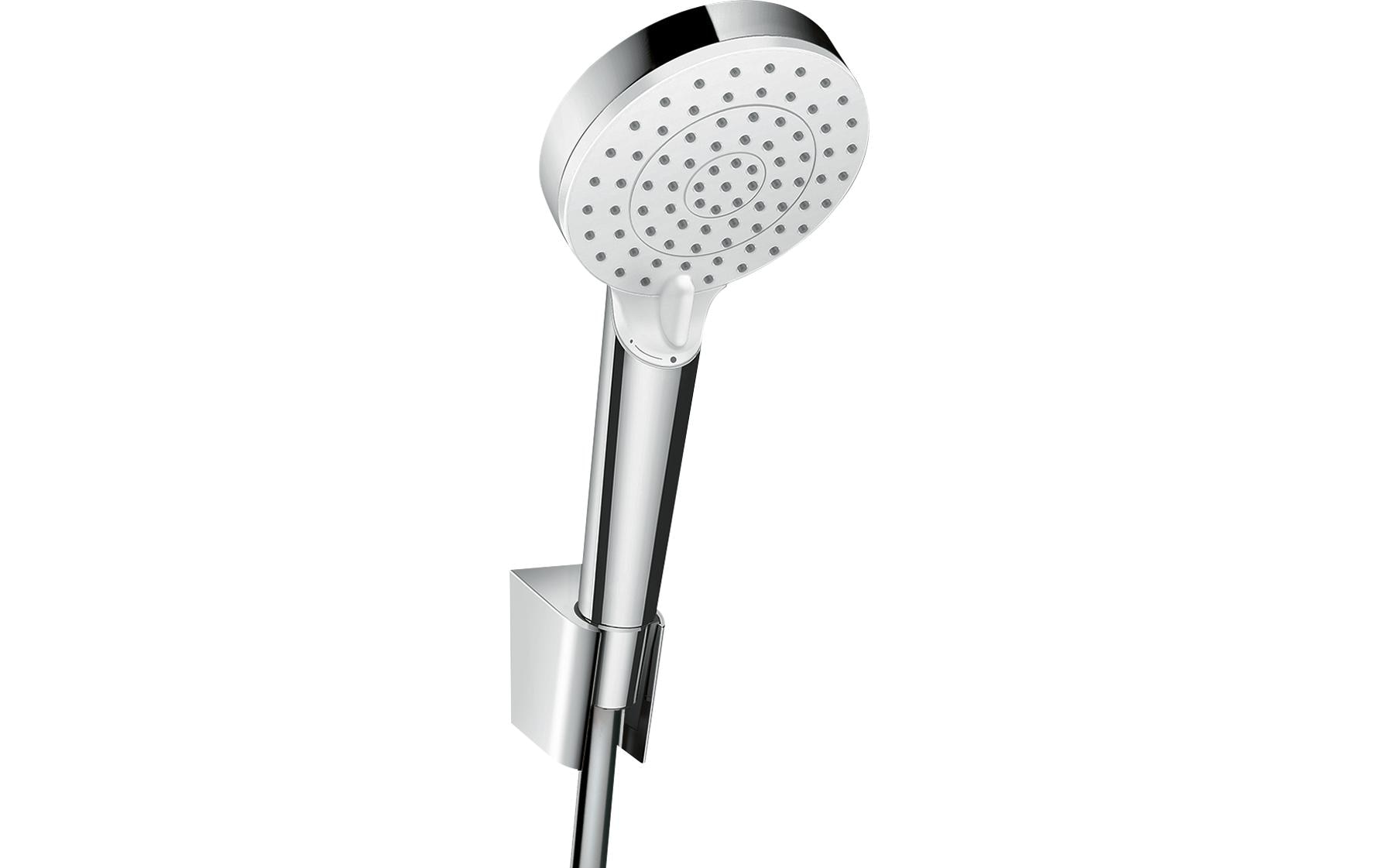 hansgrohe Duschsystem »Crometta« 10cm, wassersparend 9 l/min mit Duschschlauch 160cm, Weiss/chrom