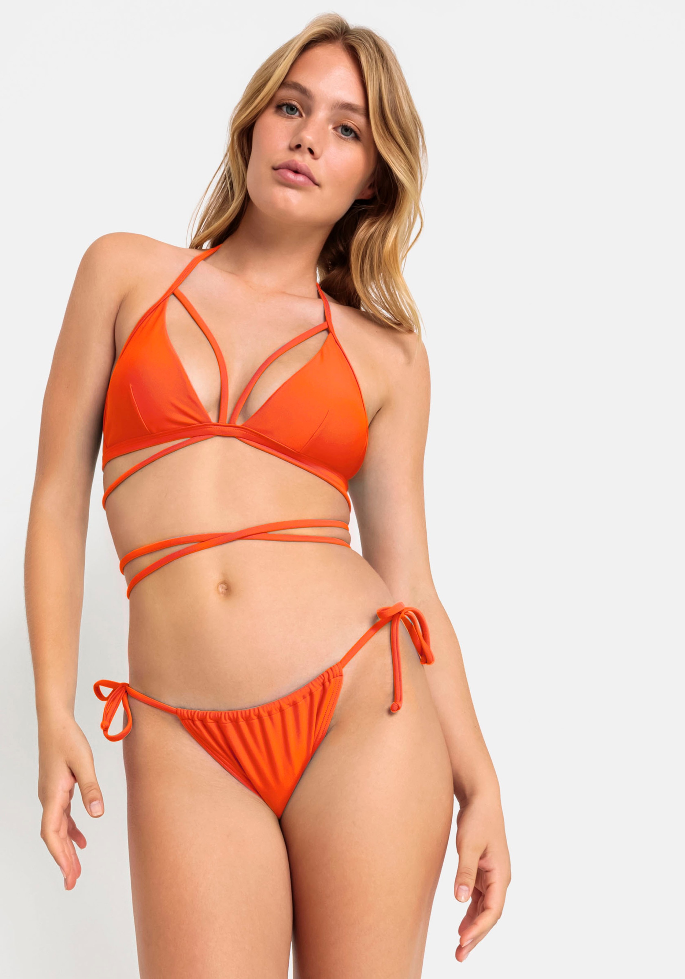 LSCN by LASCANA Top bikini triangle »Gina« mit langem Bindeband