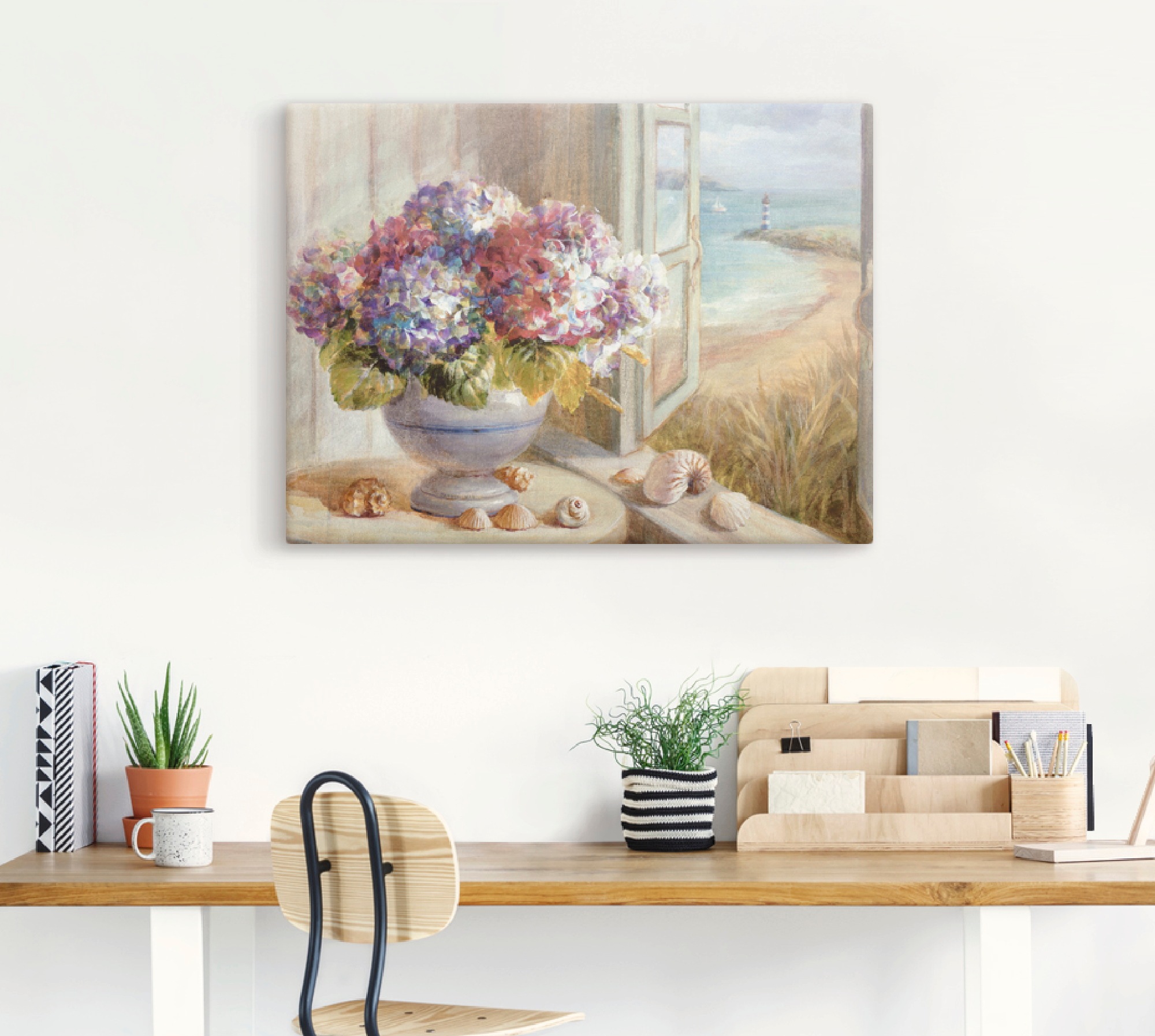 Artland Tableau sur toile »Küsten Hortensie« 1 cuis tlg. auf Holzrahmen gespannt