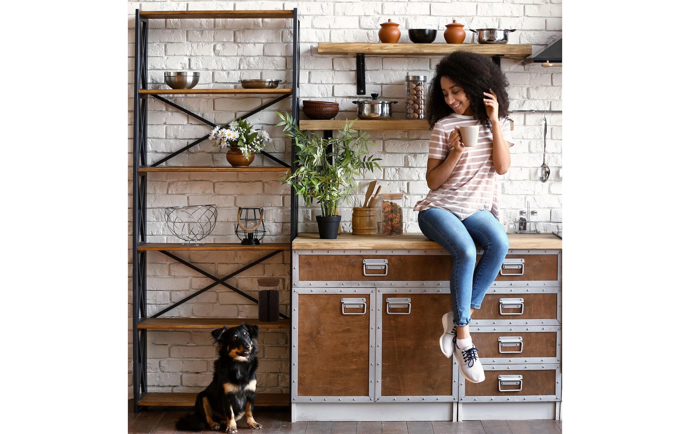 relaxdays Bocal à provisions »1 l« compatible lave-vaisselle