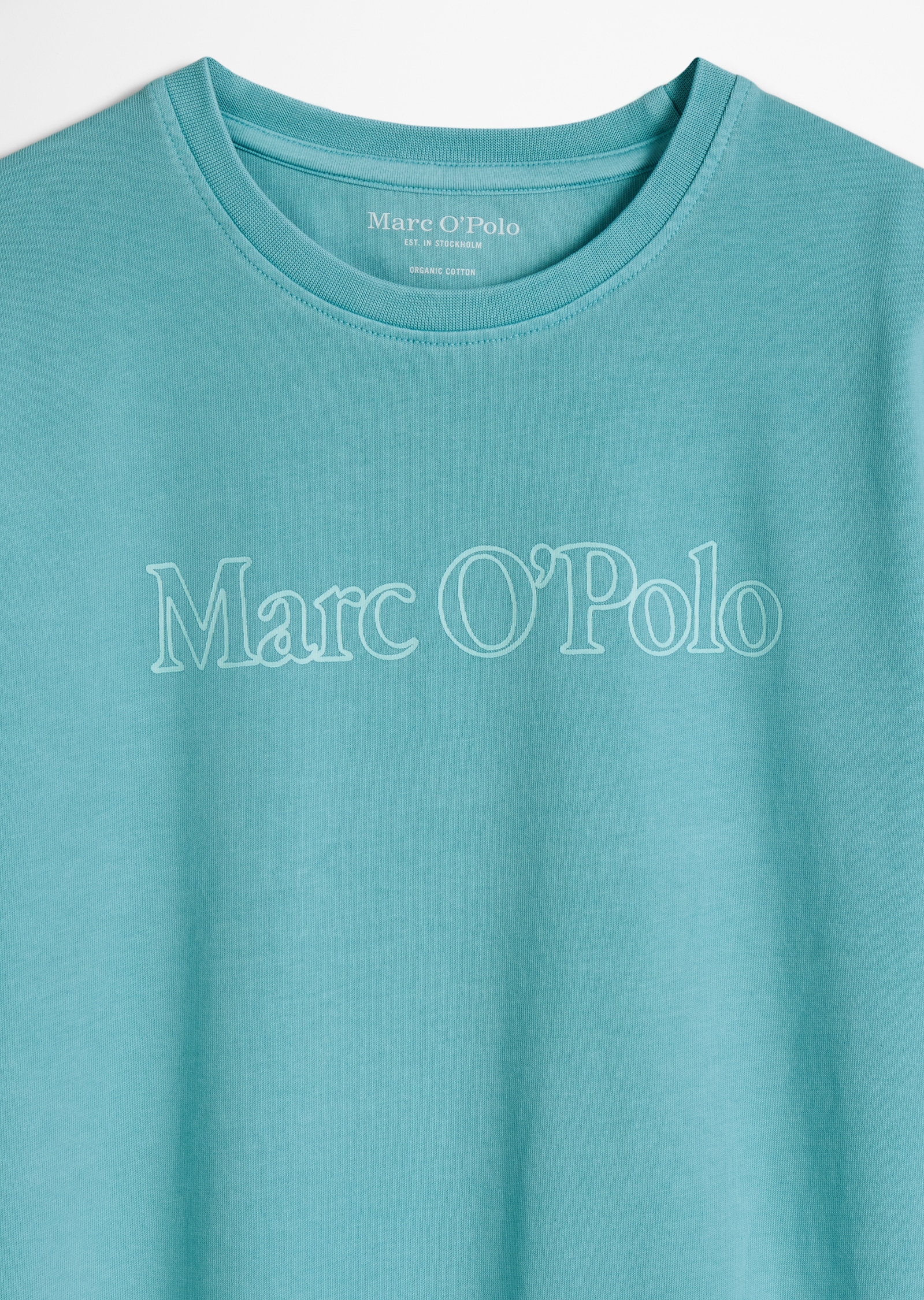 Marc O'Polo Junior Robe en jersey für Mädchen, gerade geschnitten, mit coolem Brustprint