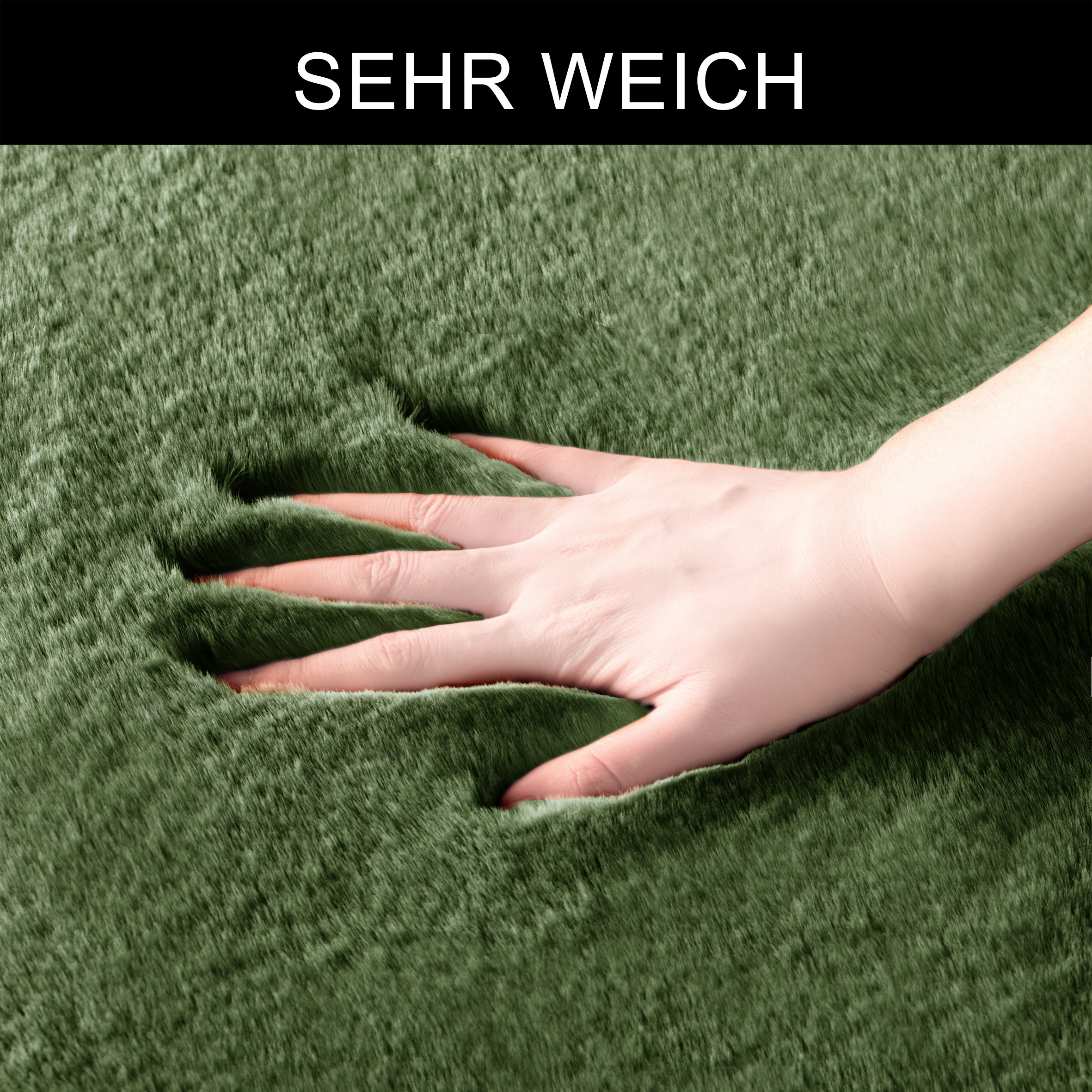 my home Badematte »Rabbit Badematten, Badvorleger, Badezimmer Teppich« Höhe 30 mm rutschhemmend beschichtet fussbodenheizungsgeeignet | schnell trocknend | strapazierfähig Kaninchenfell-Haptik, Badteppich, rechteckig, rund & als 3-tlg. Set