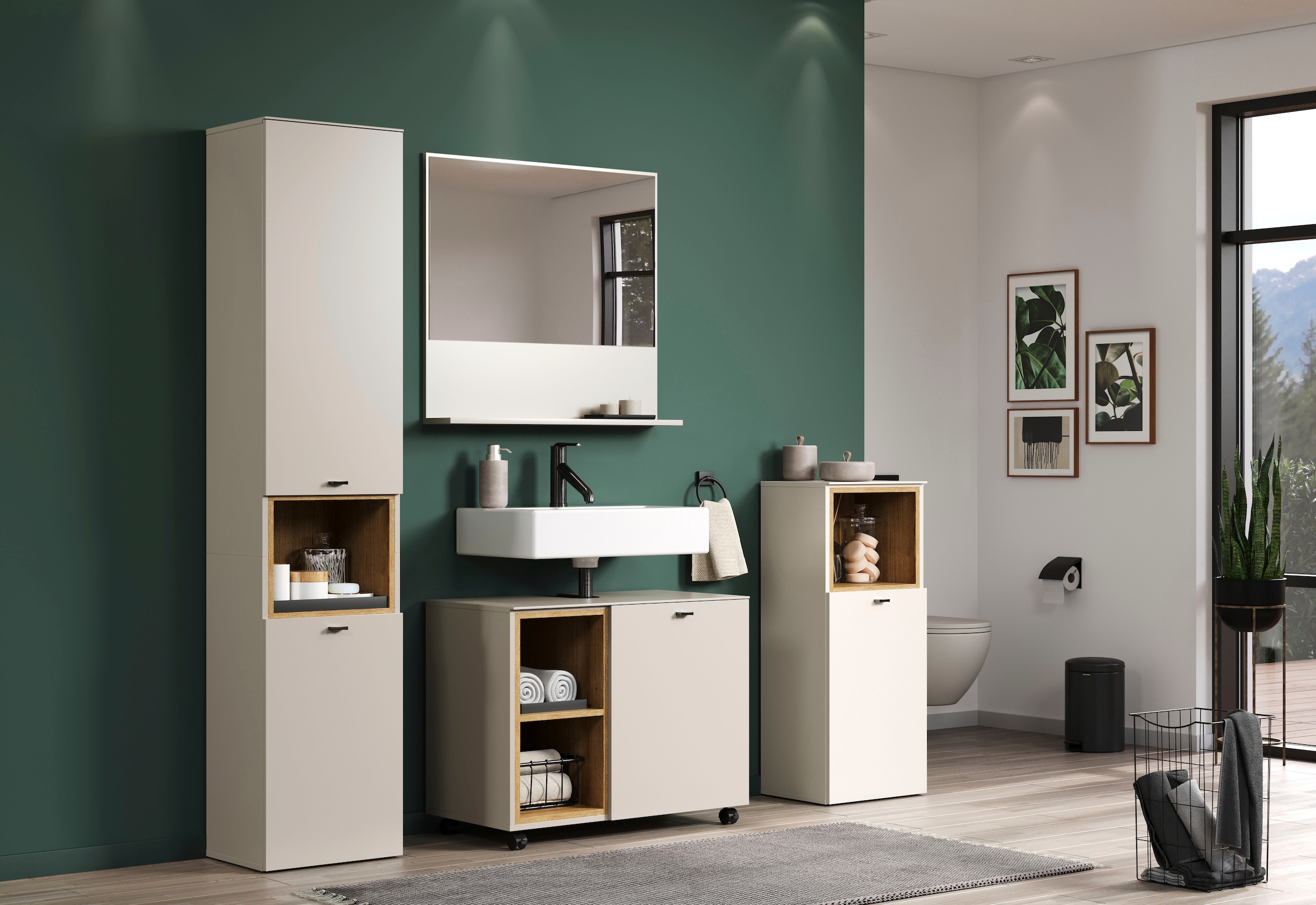 welltime Unterschrank »San Pedro« 1 Stk. tlg. Standschrank mit Soft-Close Funktion - (B/T/H) 40/31/95 cm