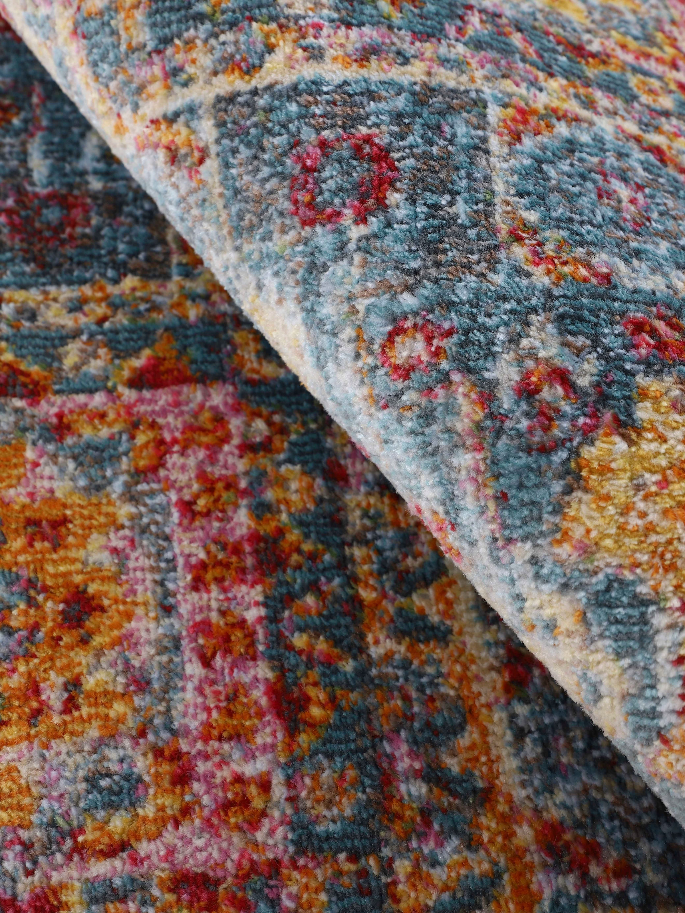 carpetfine Tapis »Helen« Rectangulaire 7 mm Höhe Look vintage orient, salon