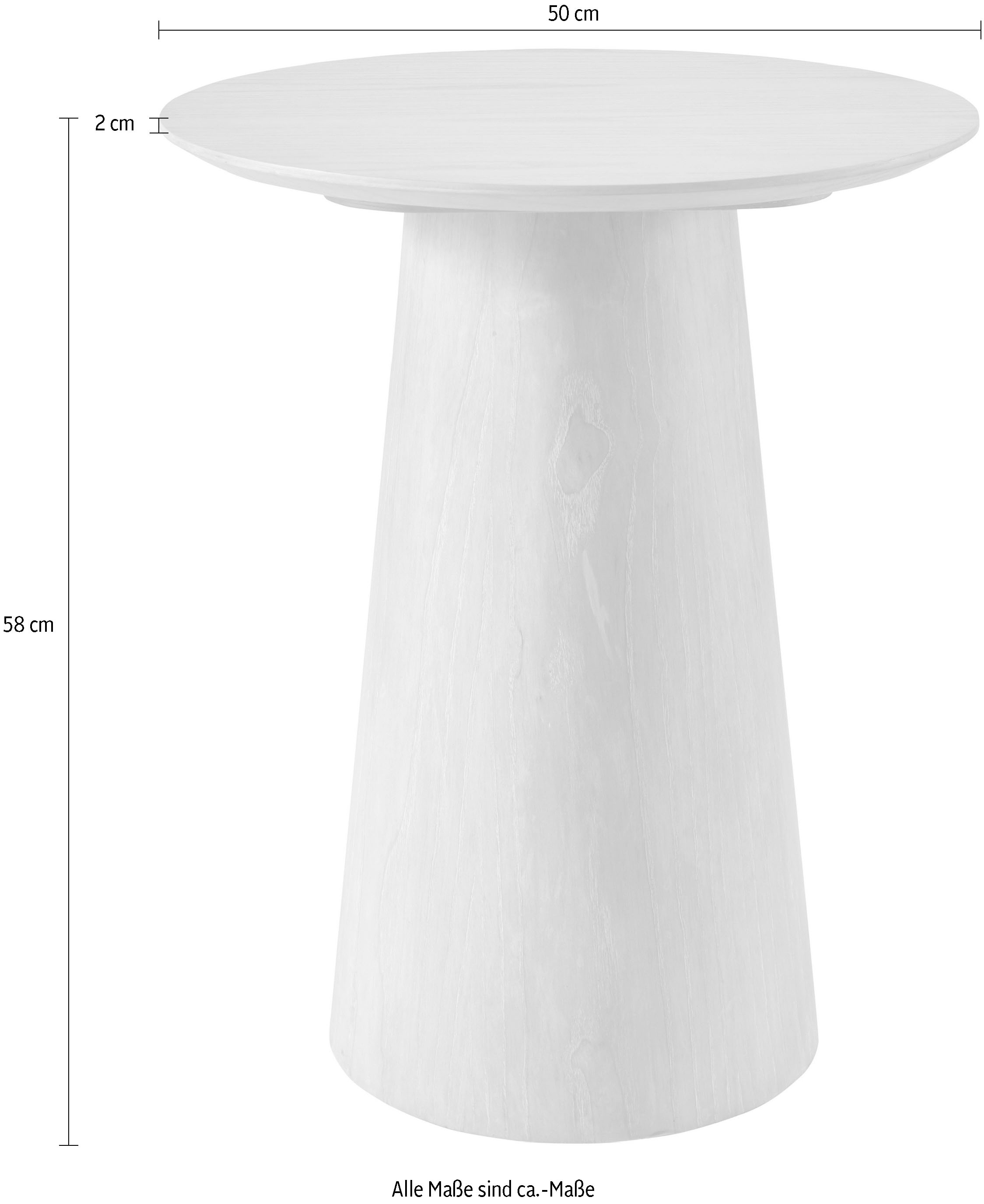 s.Oliver Table d'appoint »Hemmon« mit massivem Eschenfuss, edler Echtholzplatte, Durchmesser 50 cm
