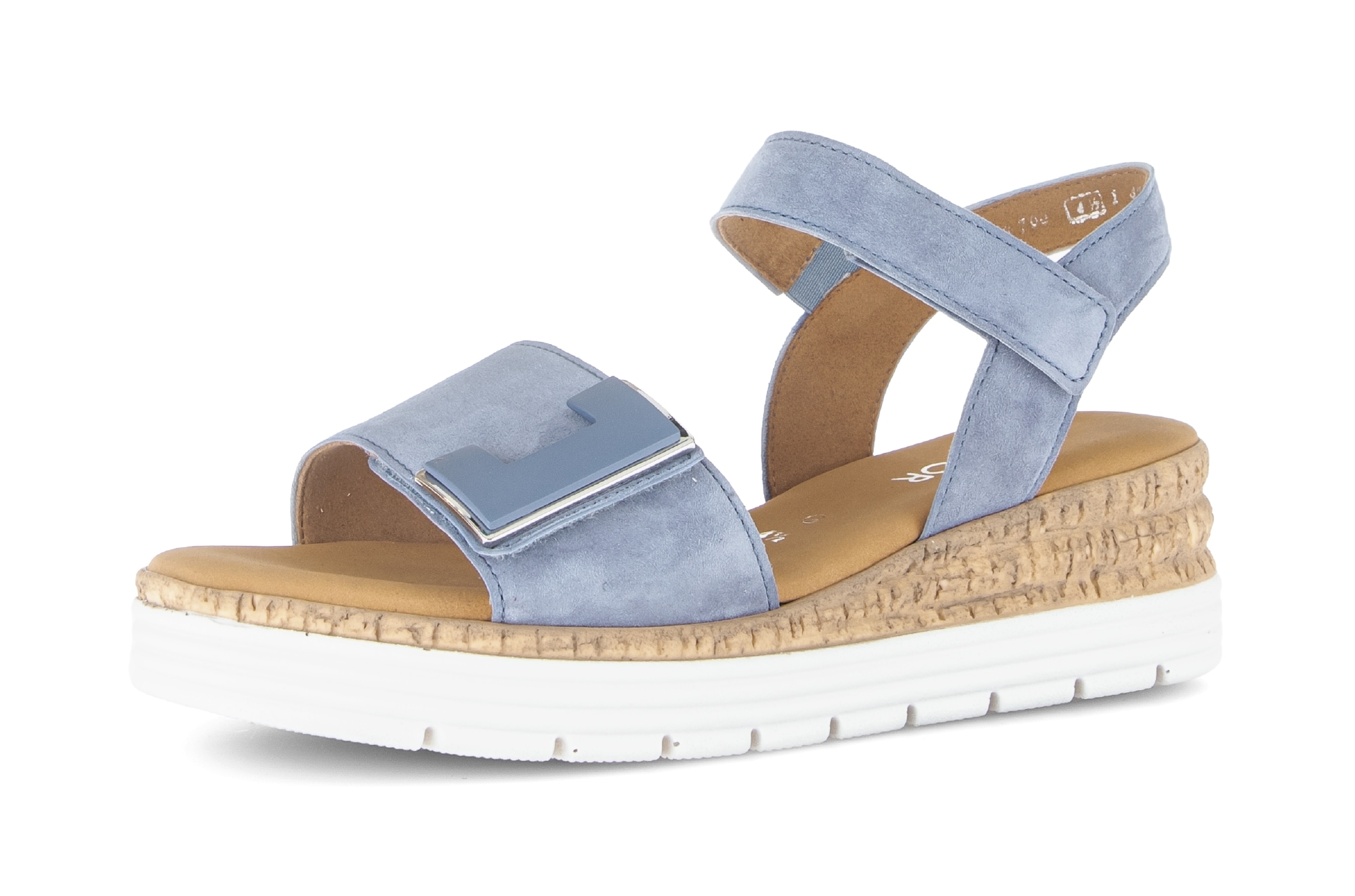 Gabor Sandales compensées »GENUA«  , sandale à brides, chaussure confortable, élément ornemental, largeur G