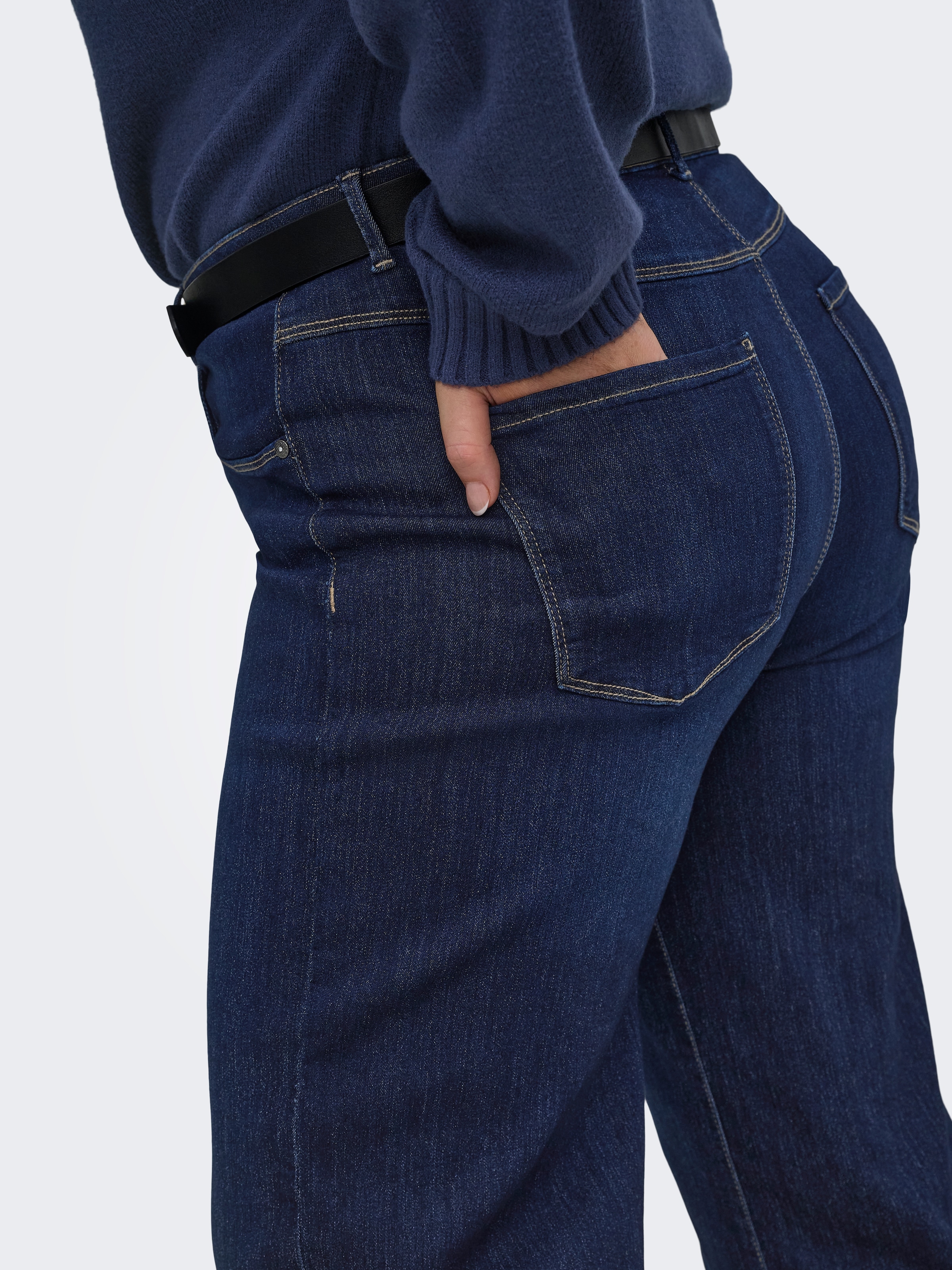 ONLY CARMAKOMA Jeans taille haute »CARTHUNDER HW WIDE DNM PIM536 NOOS« mélange de viscose, taille haute