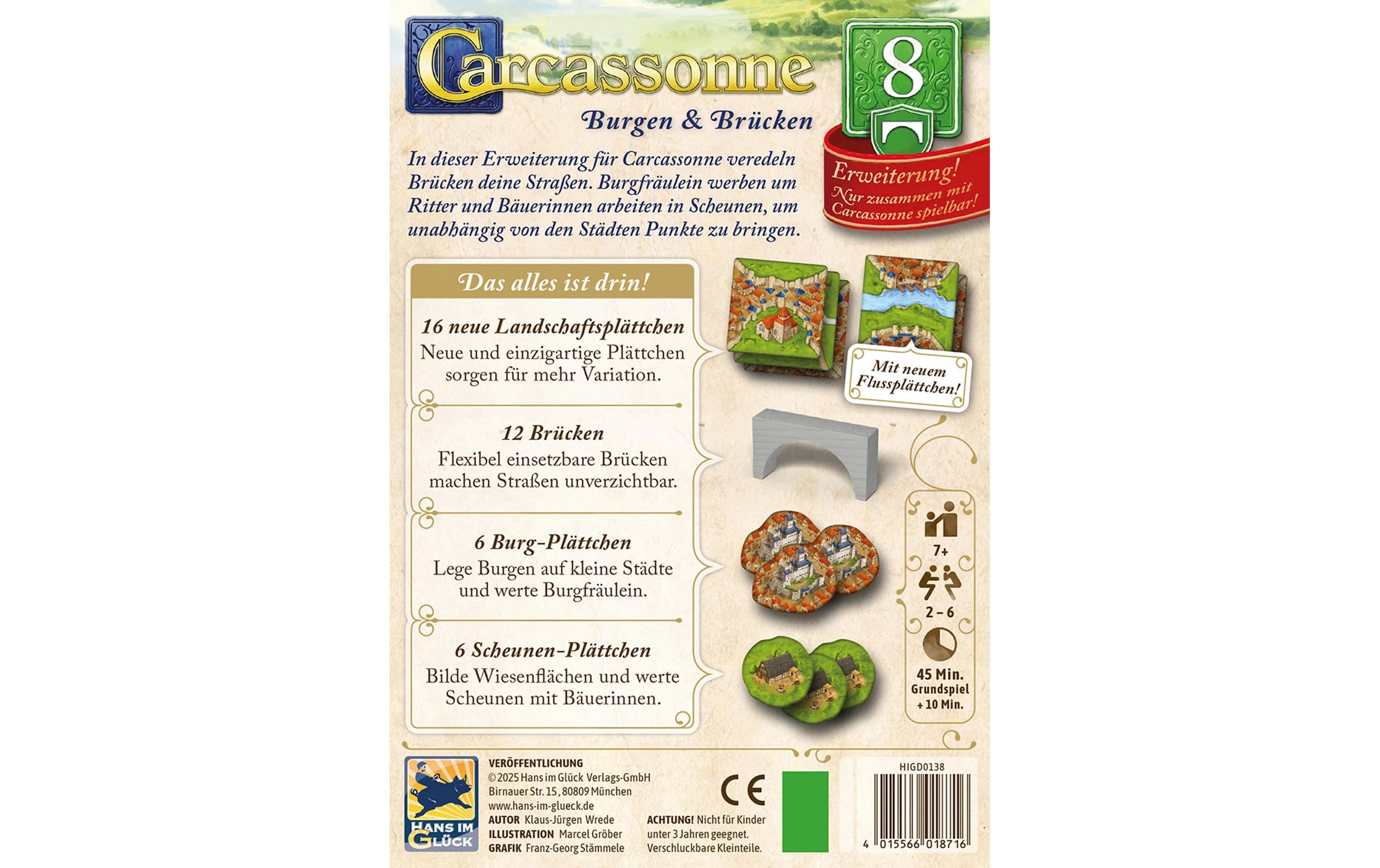 Hans im Glück Jeu »Carcassonne Burgen und Brücken (d)«