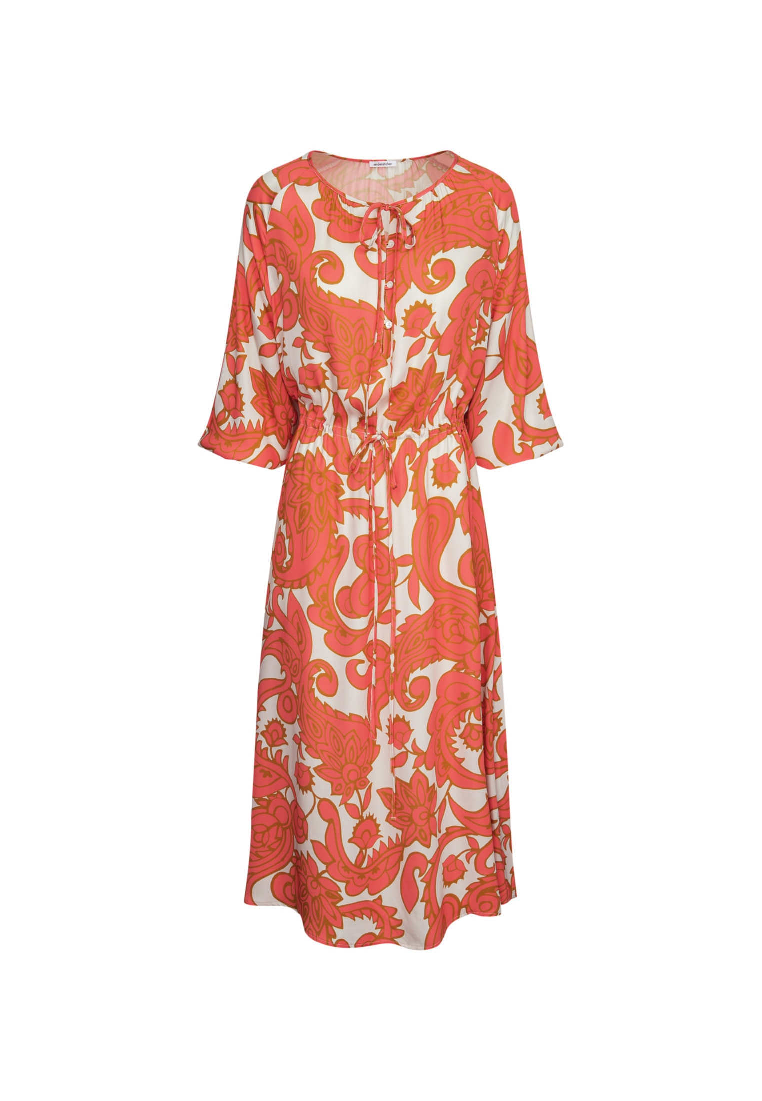 seidensticker Sommerkleid »Schwarze Rose« 7/8-Arm Rundhals Paisley