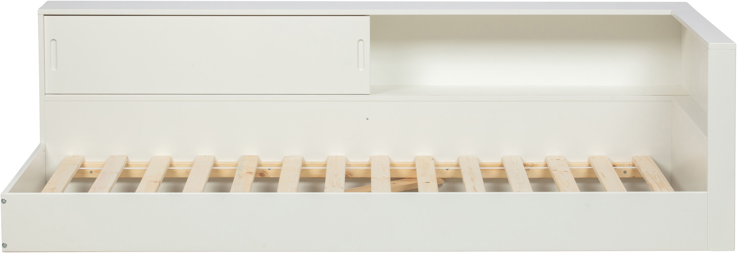WOOOD Stauraumbett »Connect FSC®-Kiefernholz mit Schiebetür und Stauraum 213x118x60 cm« Einfach zu montierbar, Matratzenmass 90x200 cm, Pfleiglicht