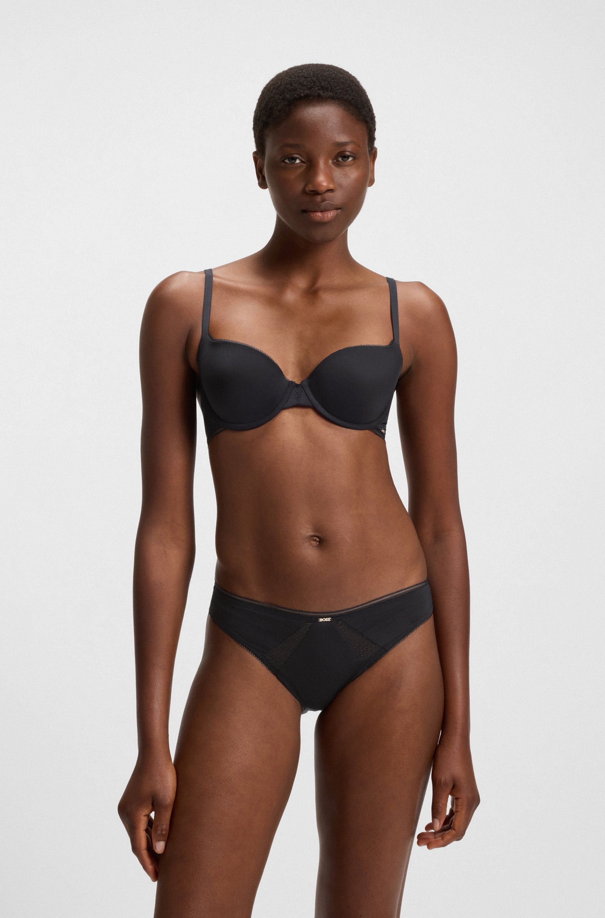 BOSS Soutien-gorge à armatures »DEMI_B.PURE« aus Mikrofaser mit Einsätzen aus Spitze