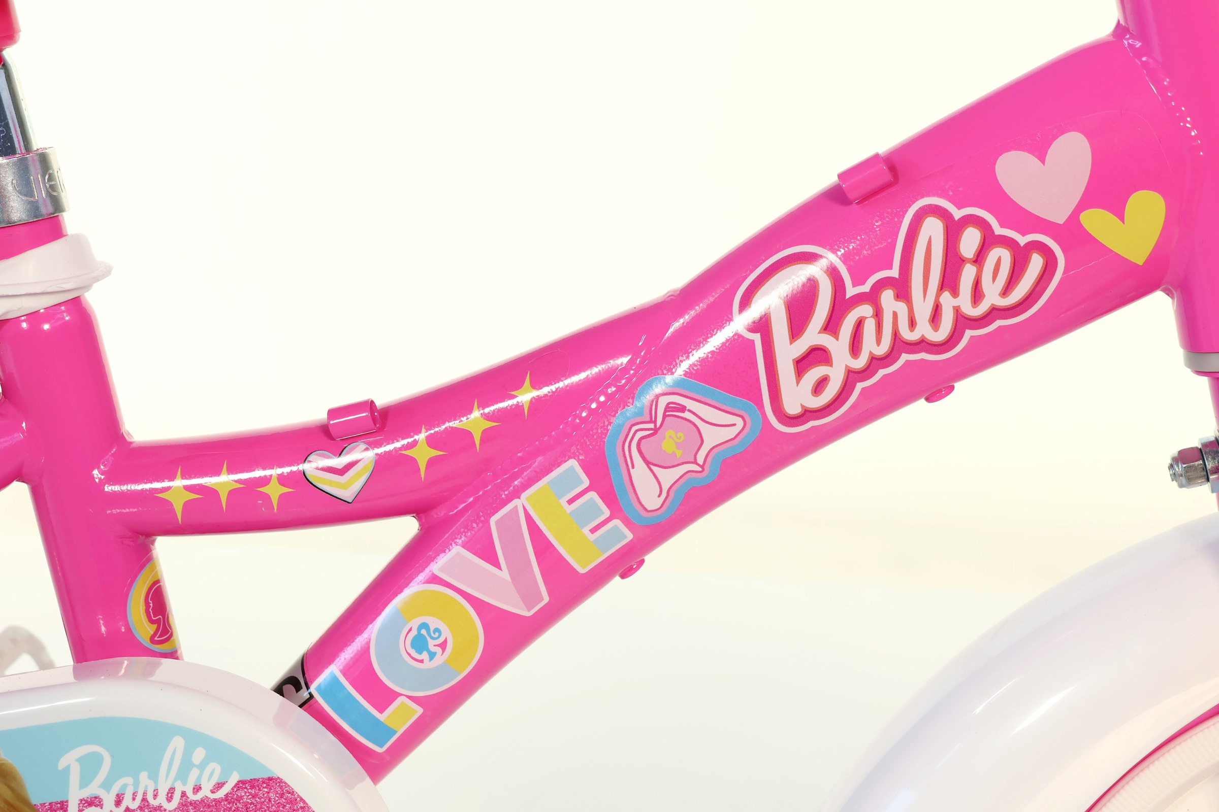 Dino Bikes Vélo pour enfant »Barbie 12" Kinderfahrrad 2-4 Jahre« 1 Gang Sans engrenages