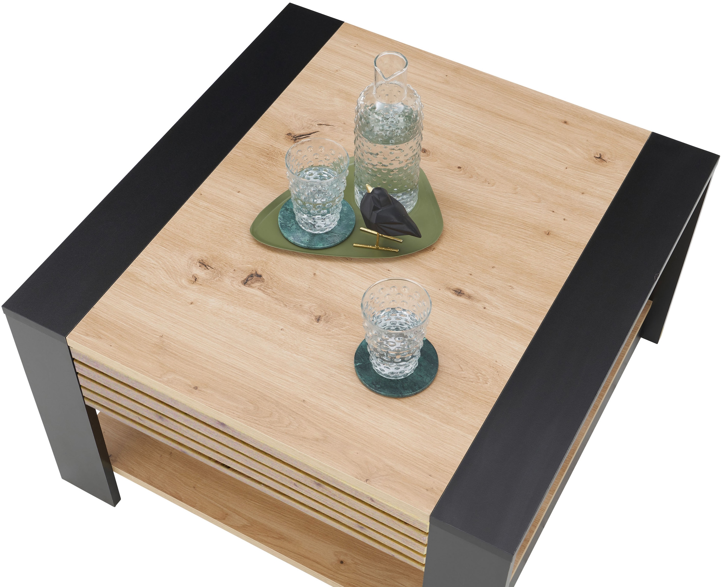 Stolkom Couchtisch »Feli Couchtisch B/H/T 70x42x70 cm« 1 Stk. tlg. MDF, fest verleimten Stäbchen