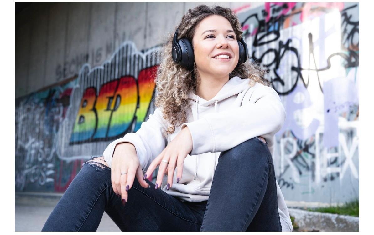   Over-Ear-Kopfhörer »Passion Turn Over-Ear« Active Noise Cancelling (ANC) eingebautes Mikrofon, Ladezeit: 3h