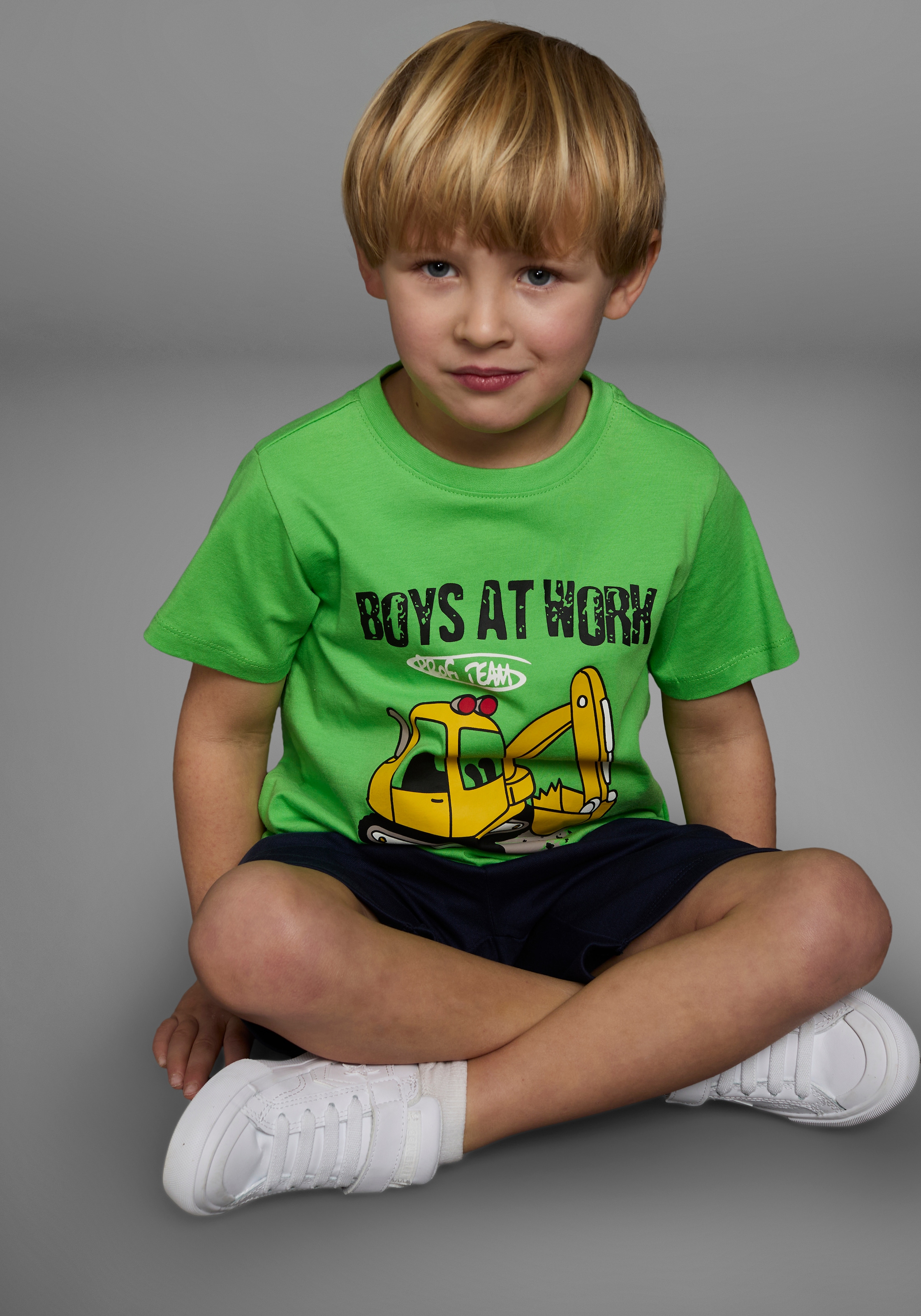 KIDSWORLD T-shirt & short »2tlg. Set T-Shirt+Sweatbermudas« Spar-Set, 2, 2 cuis BOYS AT WORK