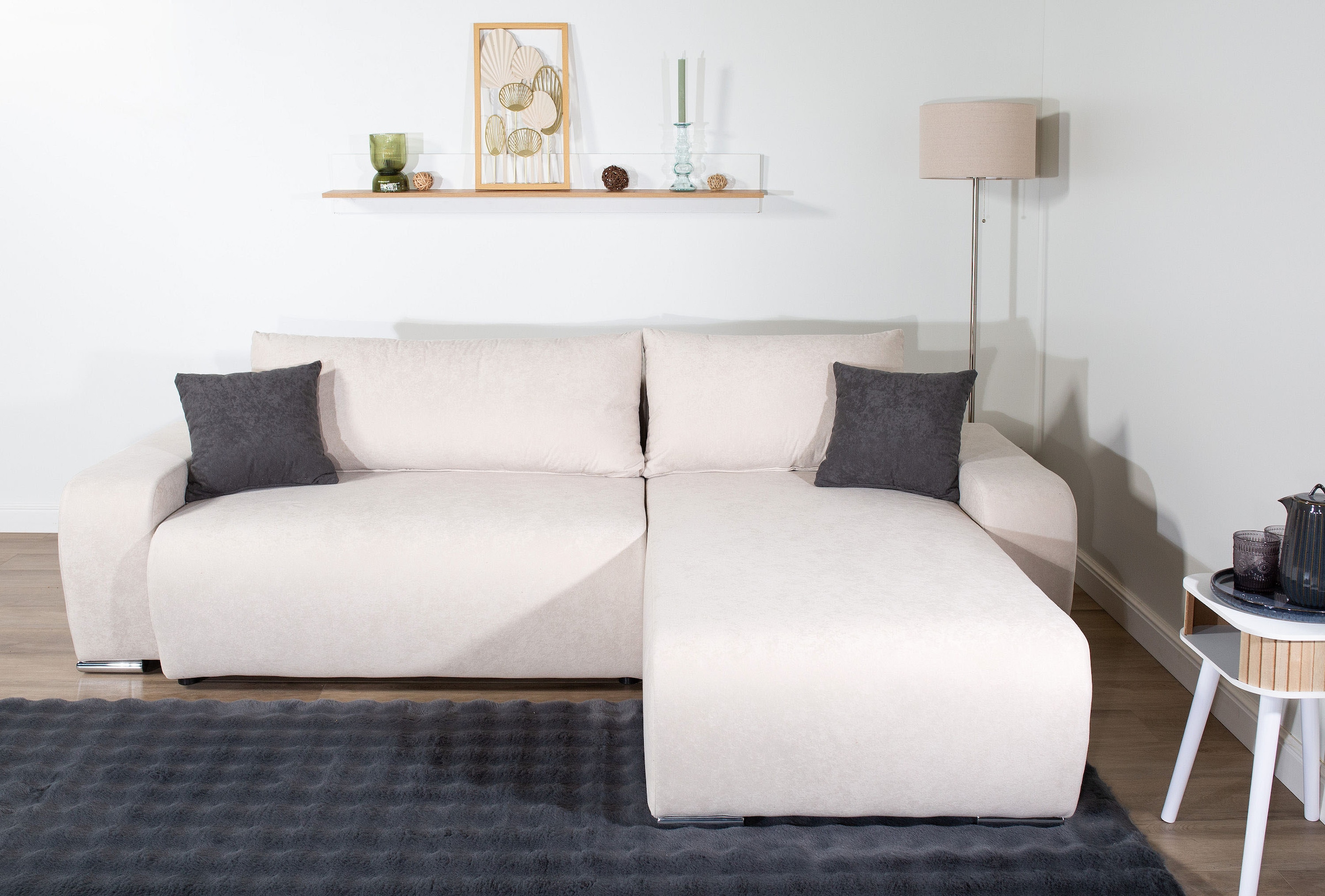 COLLECTION AB Ecksofa »Pia, L-Form, Breite 237 cm,  mit Schlaffunktion« inkl. Bettfunktion und Bettkasten