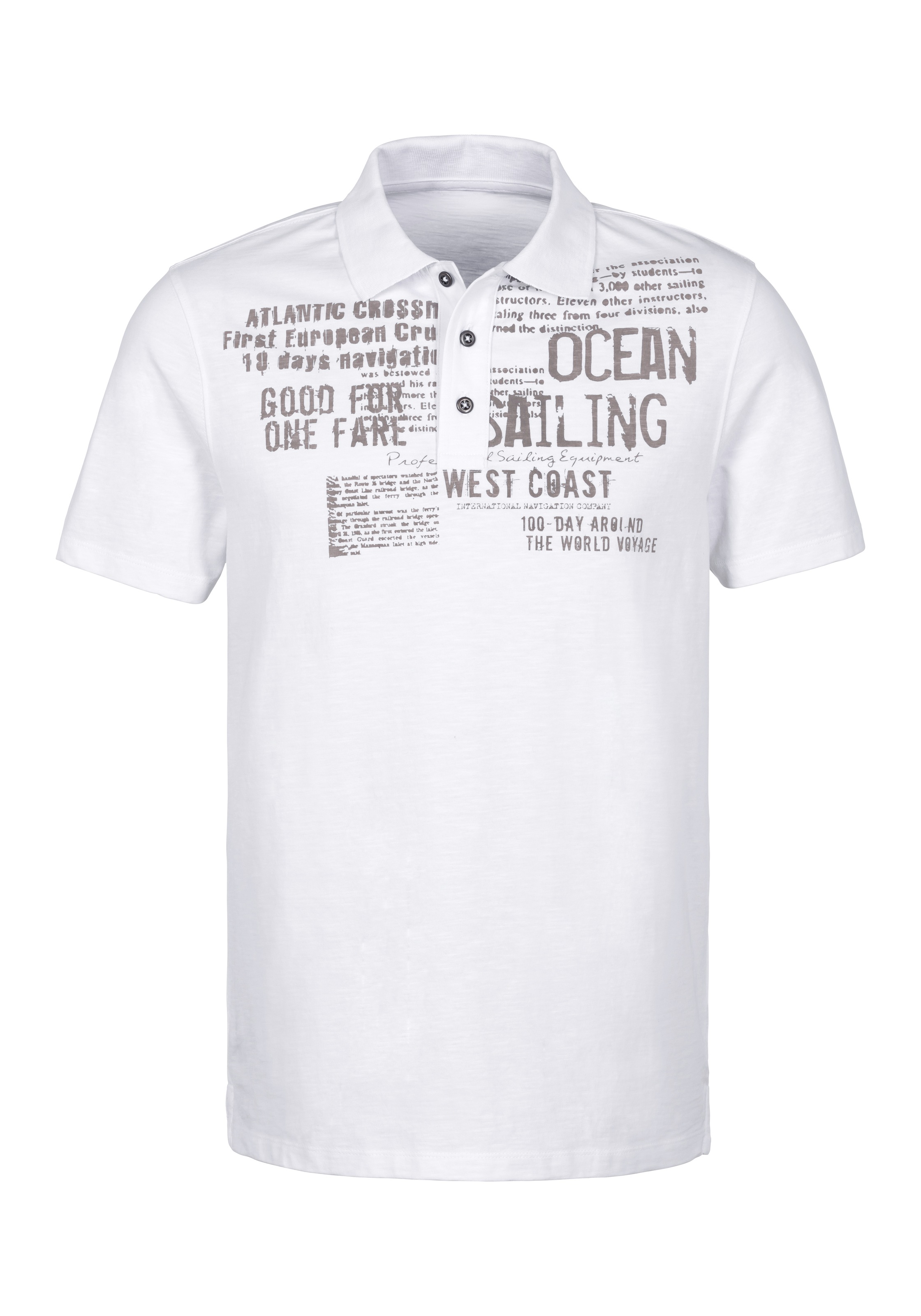 John Devin Polo »mit Print« Regular-Fit, aus Slub-Qualität, mit Print