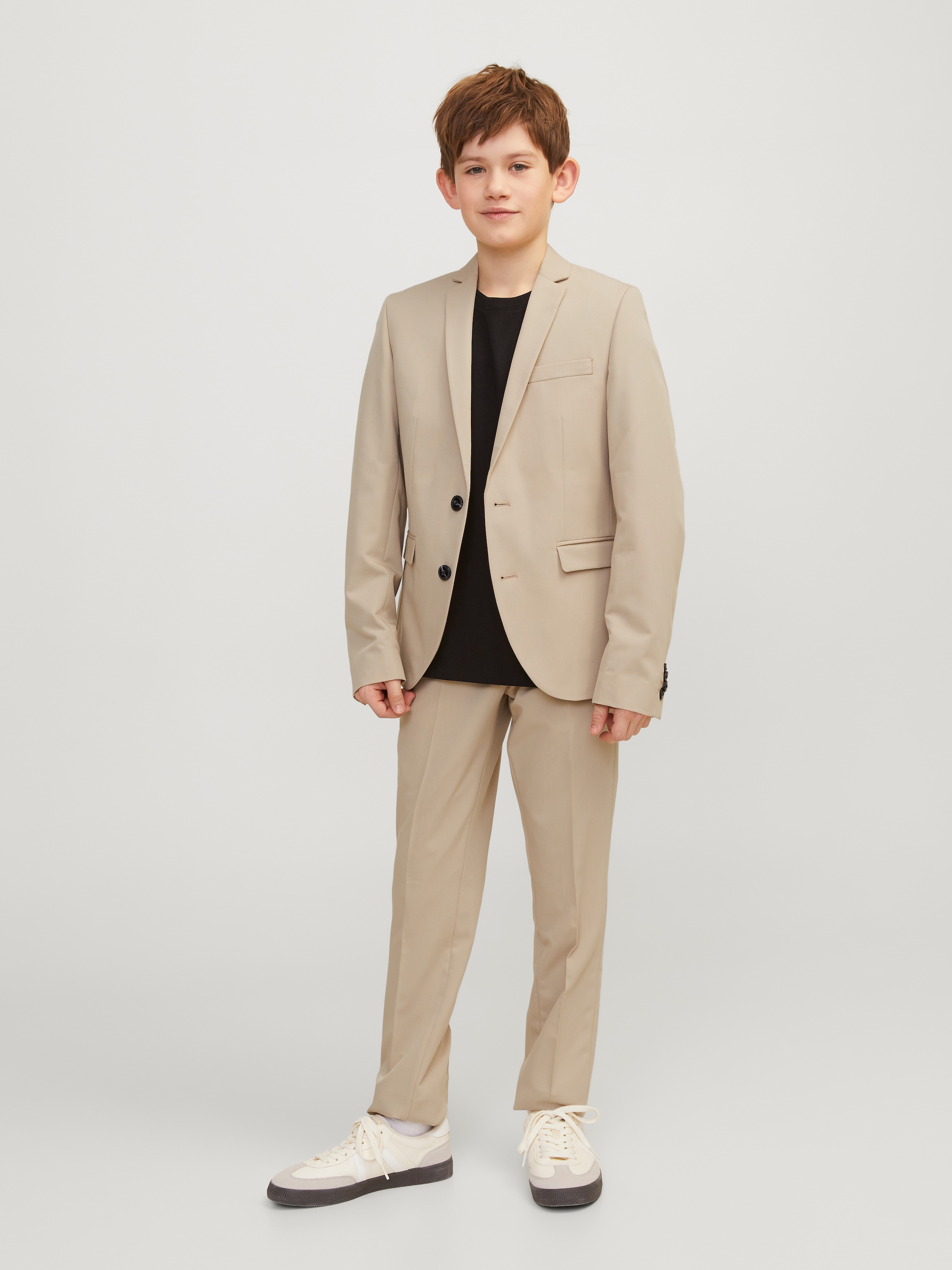Jack & Jones Junior Sakko »JPRSOLAR stylisch, elastisch, pflegeleicht« unifarben, modisch, slim fit, Reverskragen