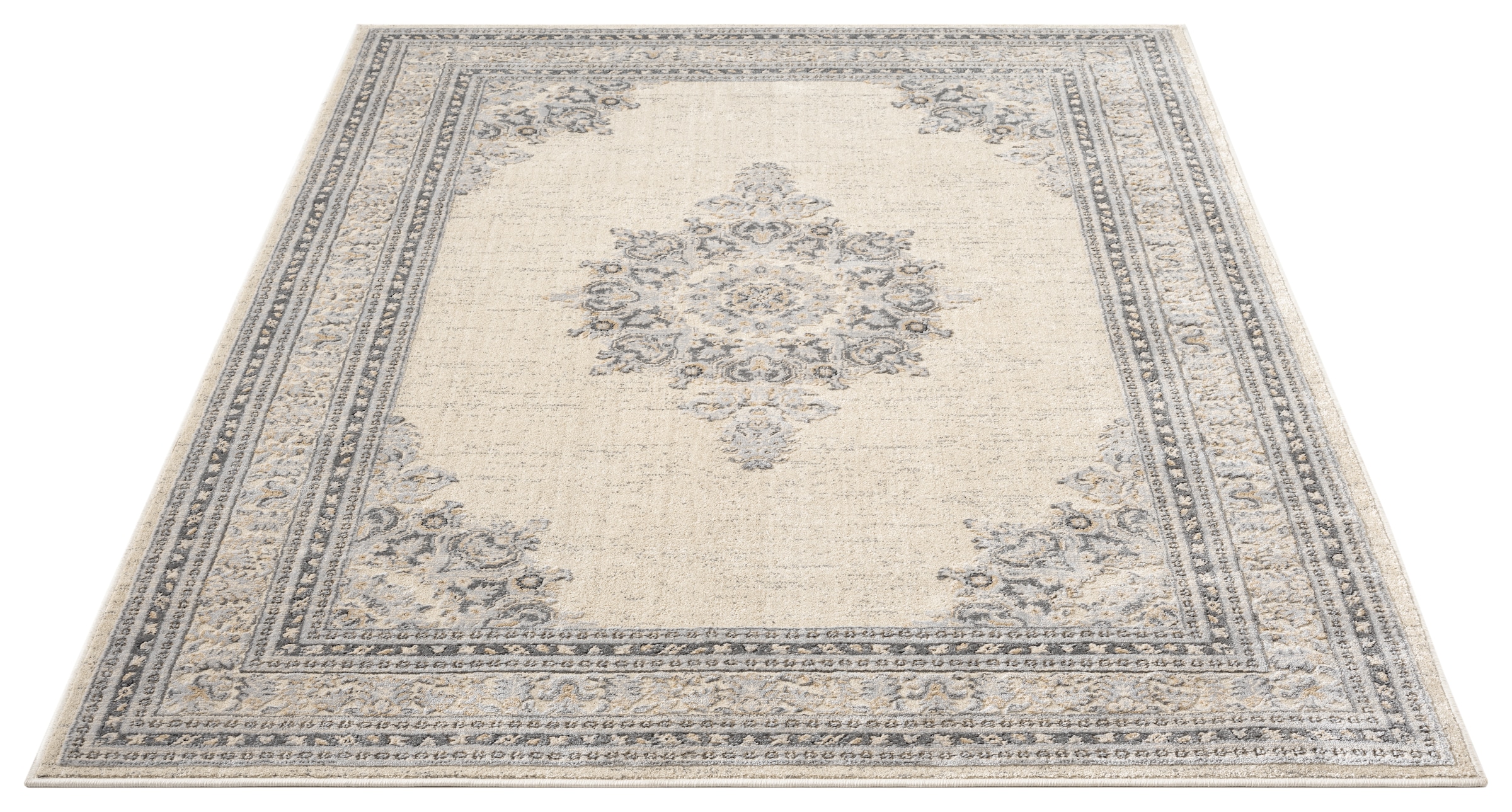 GOODproduct Teppich »Banli, Vintage-Look, Orient-Optik« rechteckig 9 mm Höhe dezenter Glanz, Schrumpf-Garn-Effekt, Wohnzimmer, Schlafzimmer