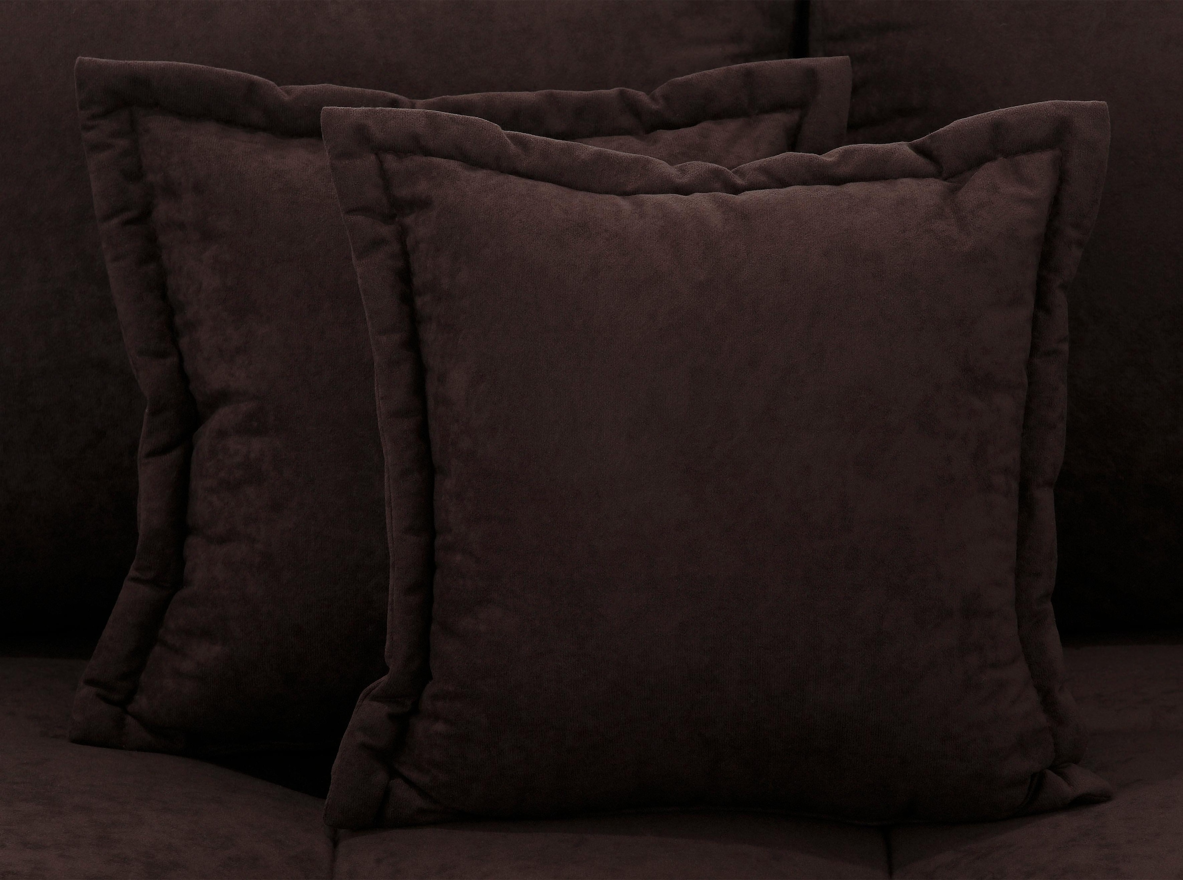 Home affaire Ecksofa »Rice L-Form, B: 223 cm« Set: Sofa & Hocker, mit 3 Zierkissen, Federkern