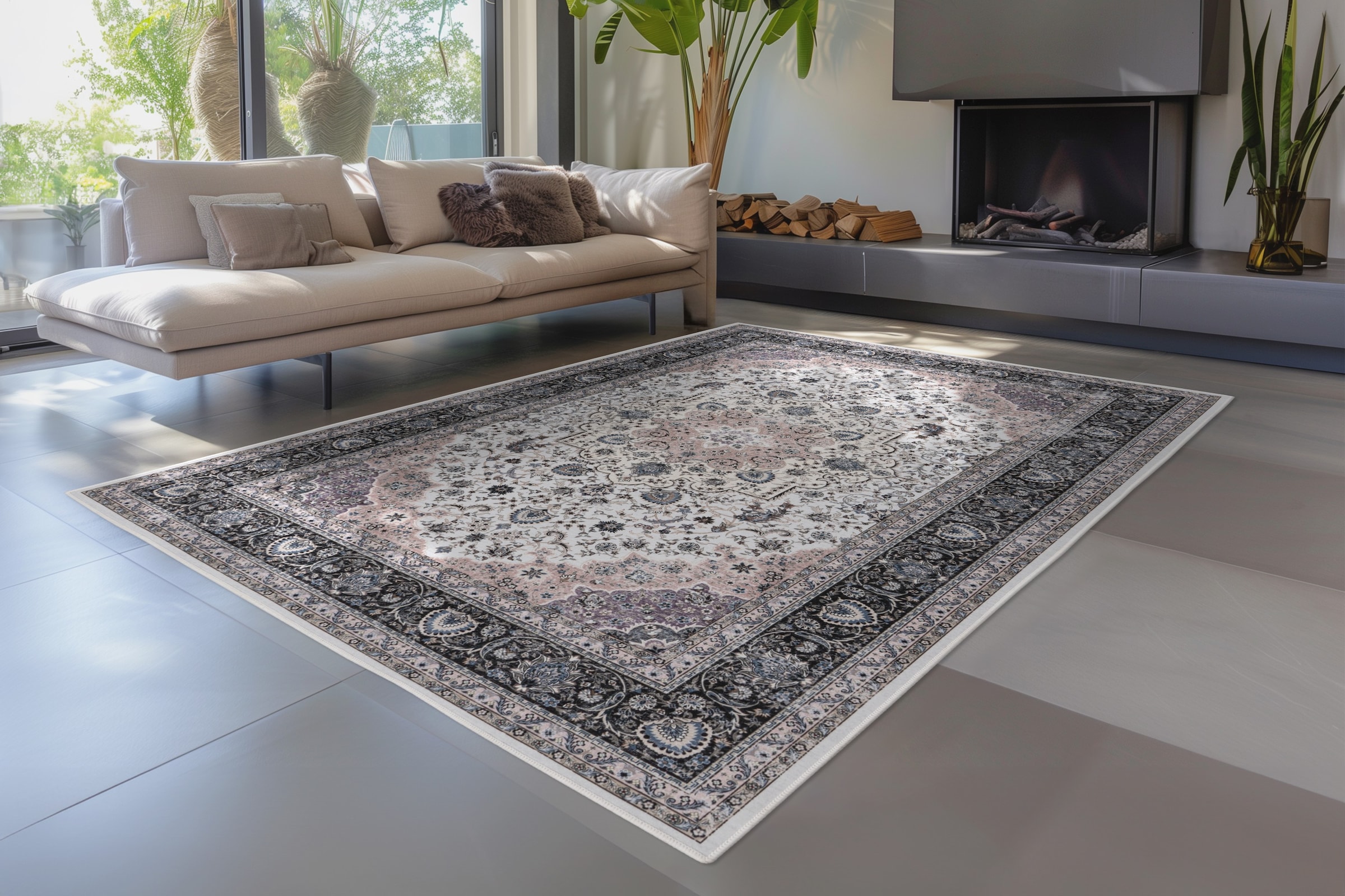Kayoom Teppich »Loyalty 125« rechteckig 6 mm Höhe Kurzflor, Orient Optik, Wohnzimmer