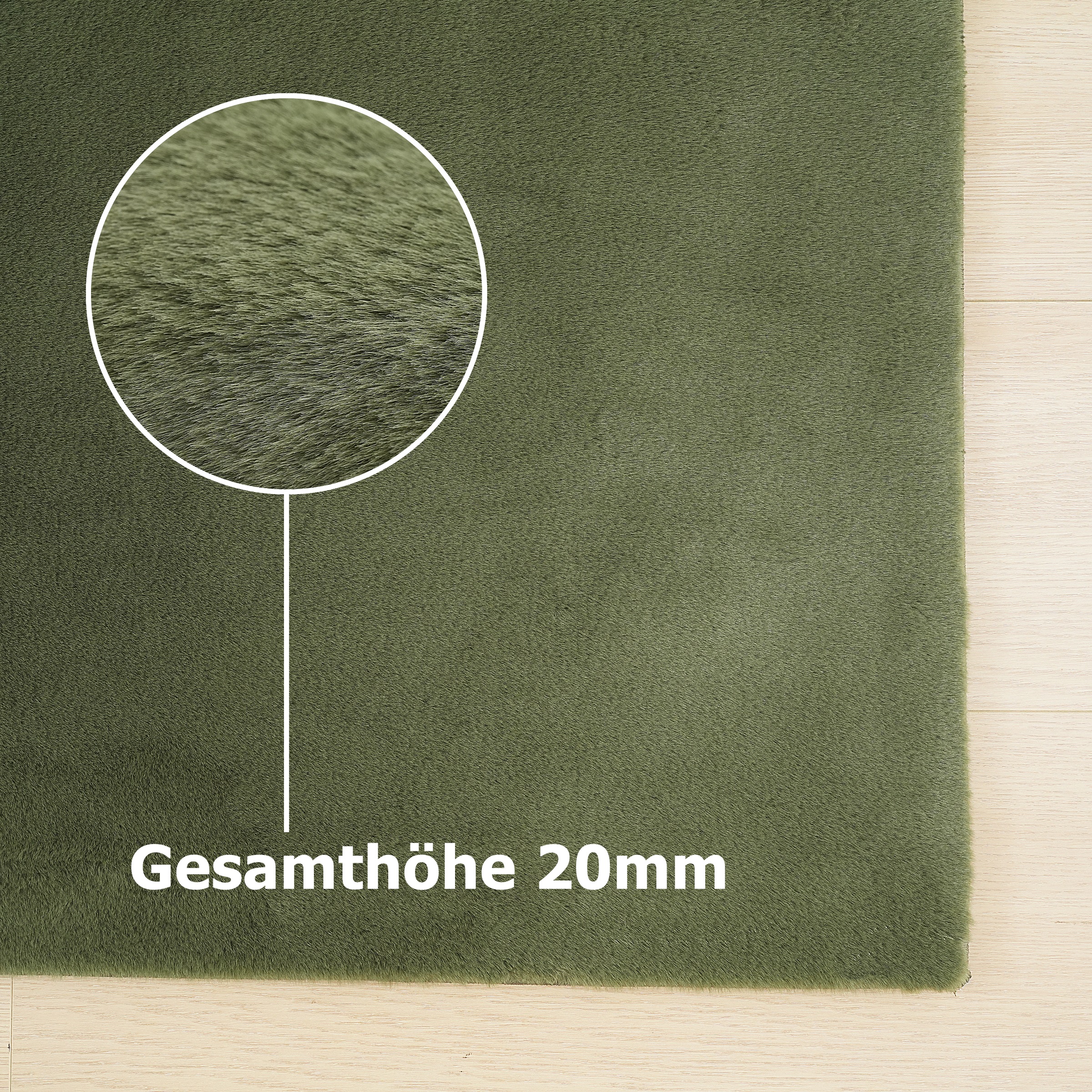 GOODproduct Fellteppich »Balu, Kunstfellteppich, Modern, Langflor Teppich« rechteckig 20 mm Höhe Kaninchenfell-Haptik, kuschelig, weich, Wohnzimmer, Schlafzimmer