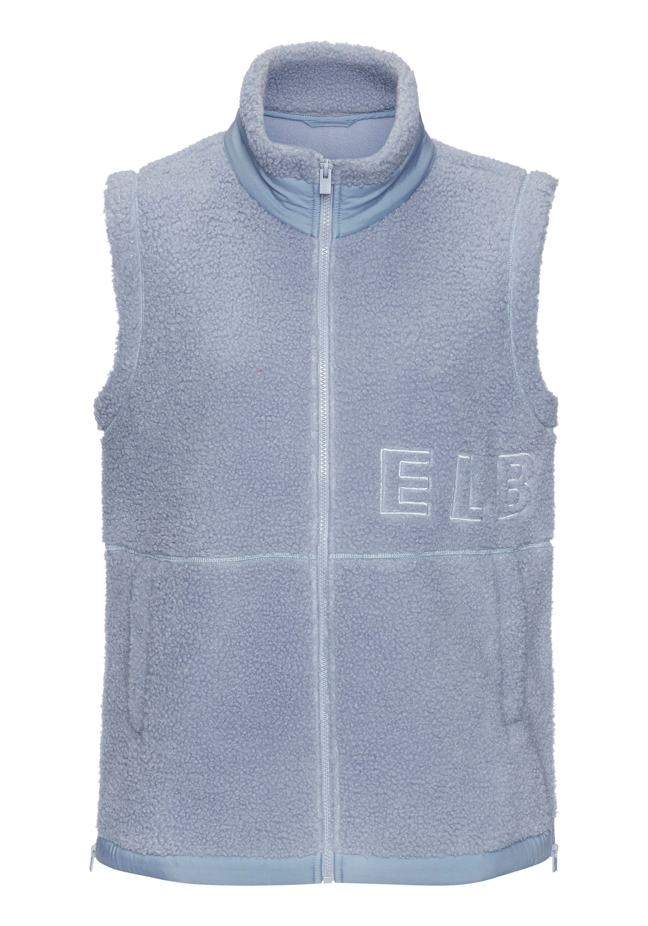 Elbsand Gilet polaire mit grosser Schriftzug-Stickerei