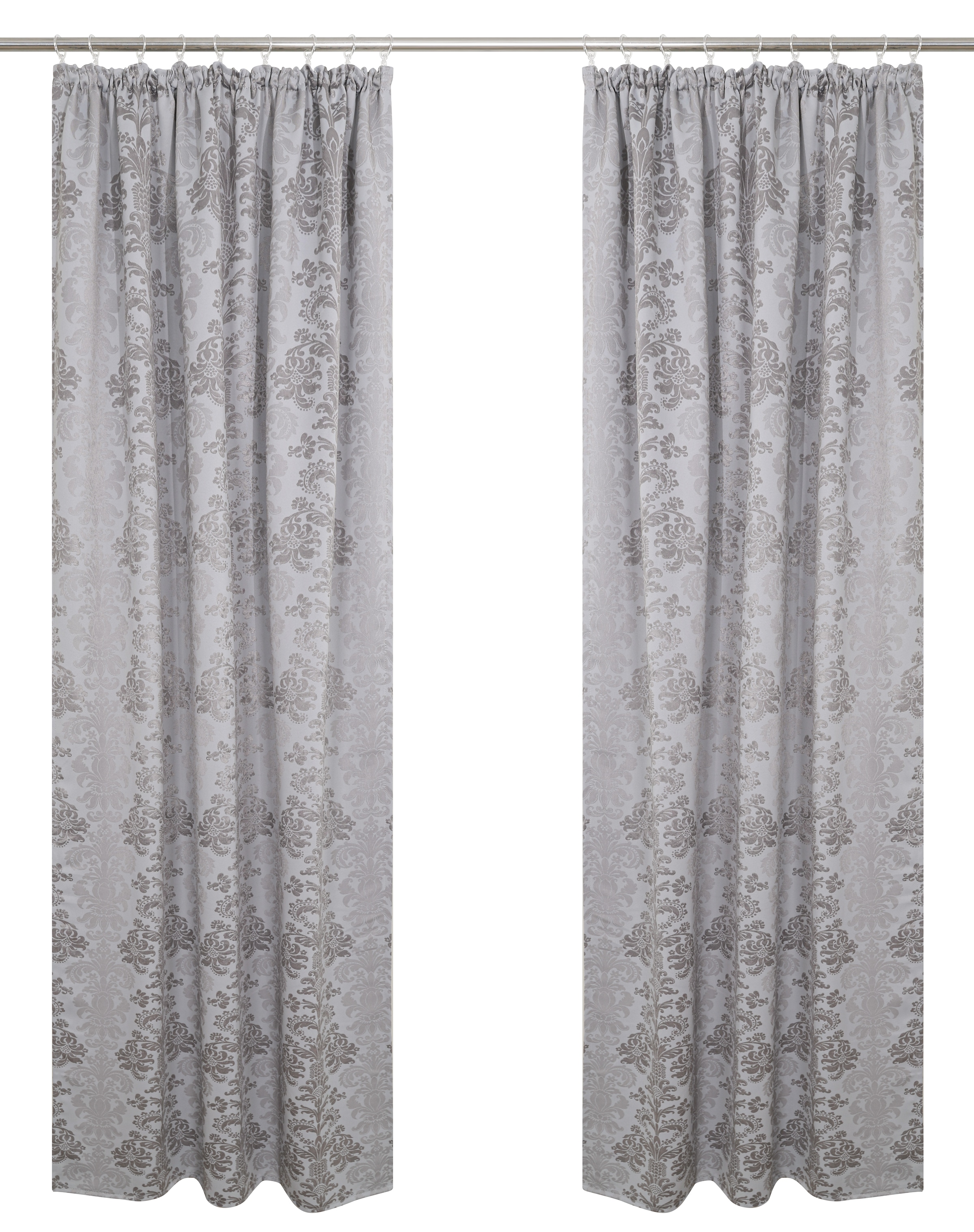 GOODproduct Rideau occultant »Mannfred« Bande volante 1 cuis tlg. opaque, motif baroque, facile d'entretien, suspension à ruban froncé