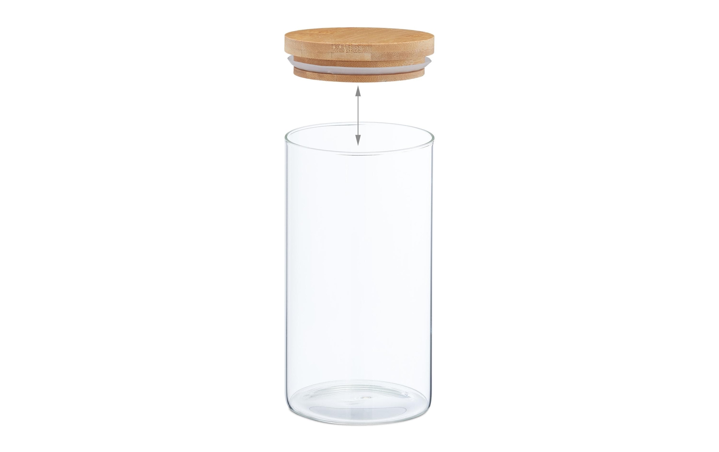 relaxdays Bocal à provisions »1 l« compatible lave-vaisselle