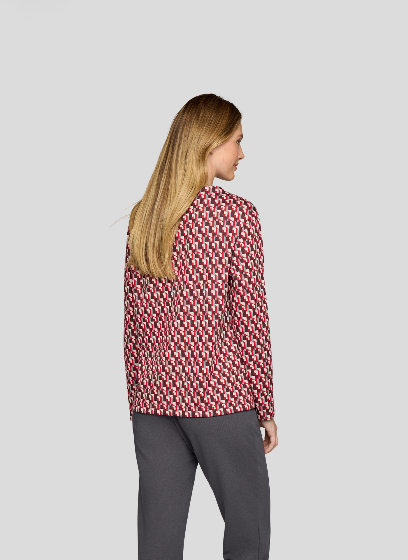 Rabe T-shirt à manches longues mit grafischem Muster