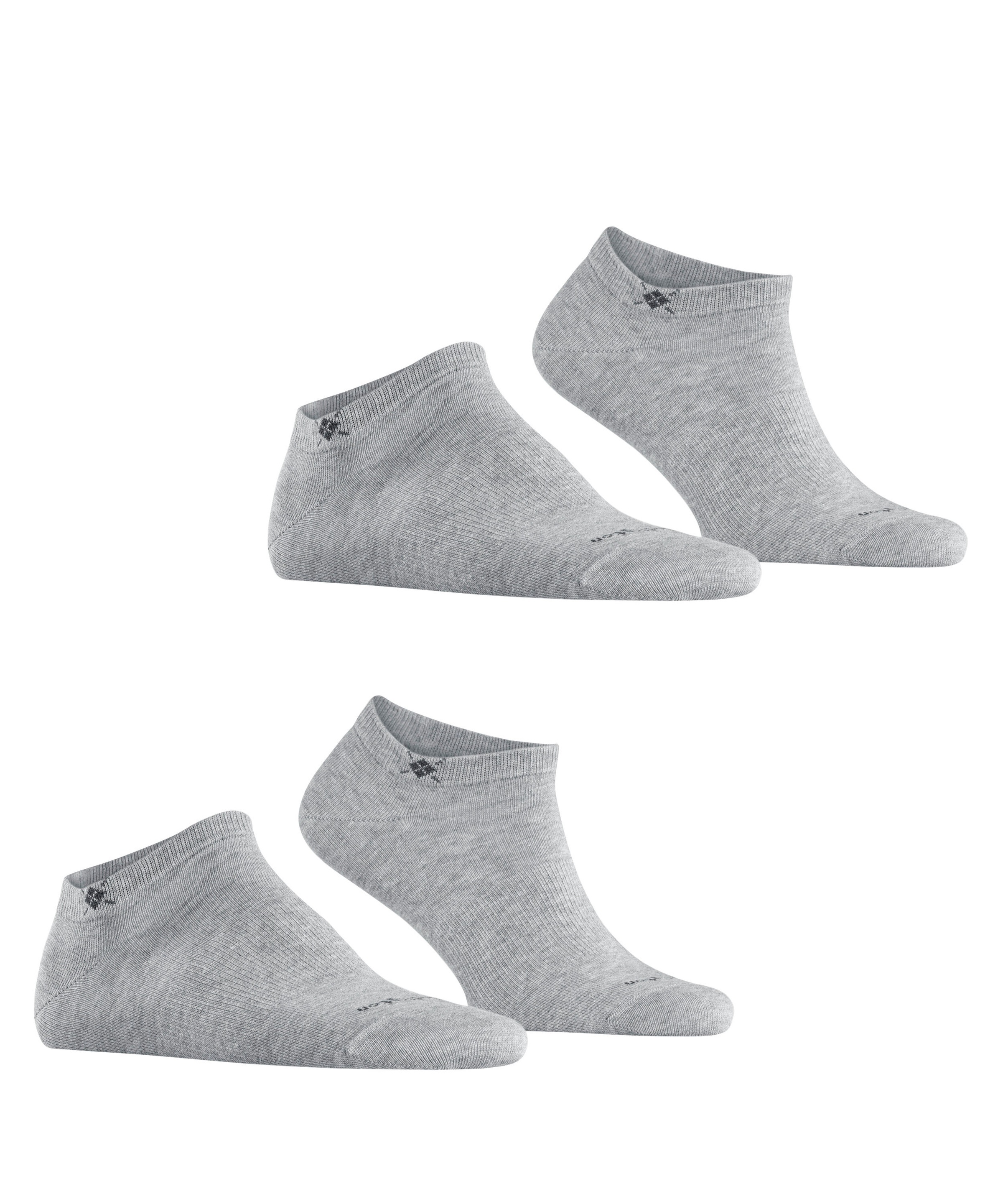 Burlington Chaussettes de baskets »Everyday« 2 paires,  uni, taille unique 40-46, logo Burlington tricoté