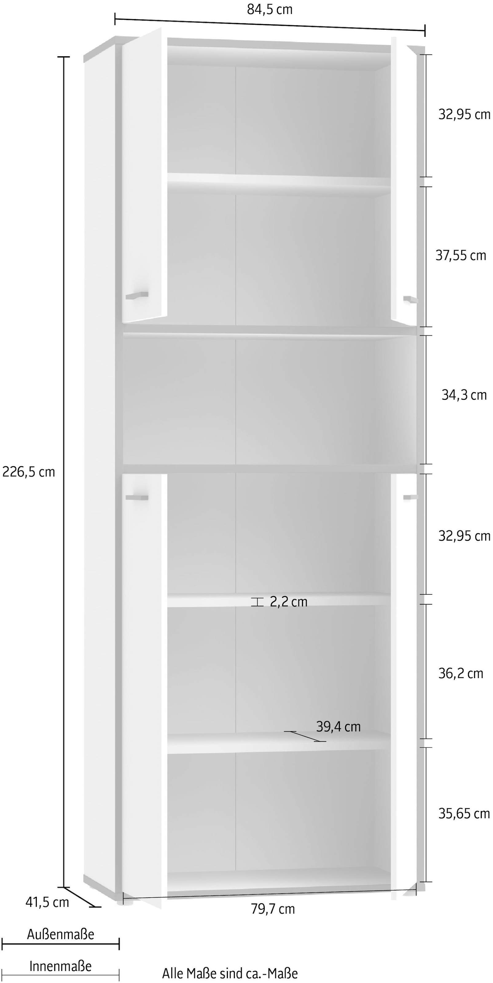 FORTE Étagère à dossiers »Keflav« largeur 84,5 cm