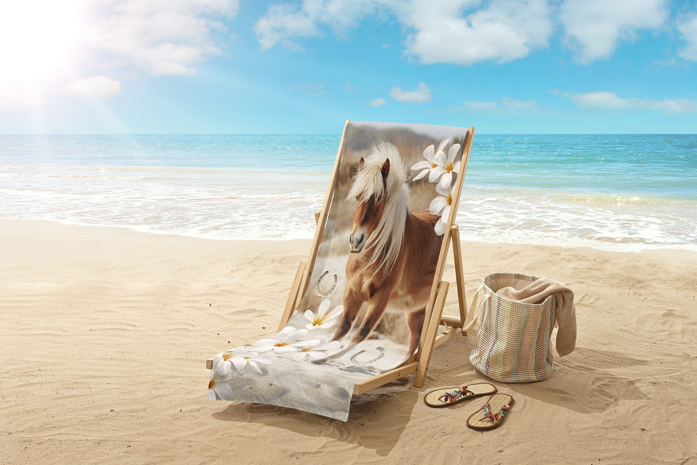 good morning Strandtuch »Fabi« Kinder Strandtuch, Mikrofaser, Velours, saugfähig, weich, leicht, bunt