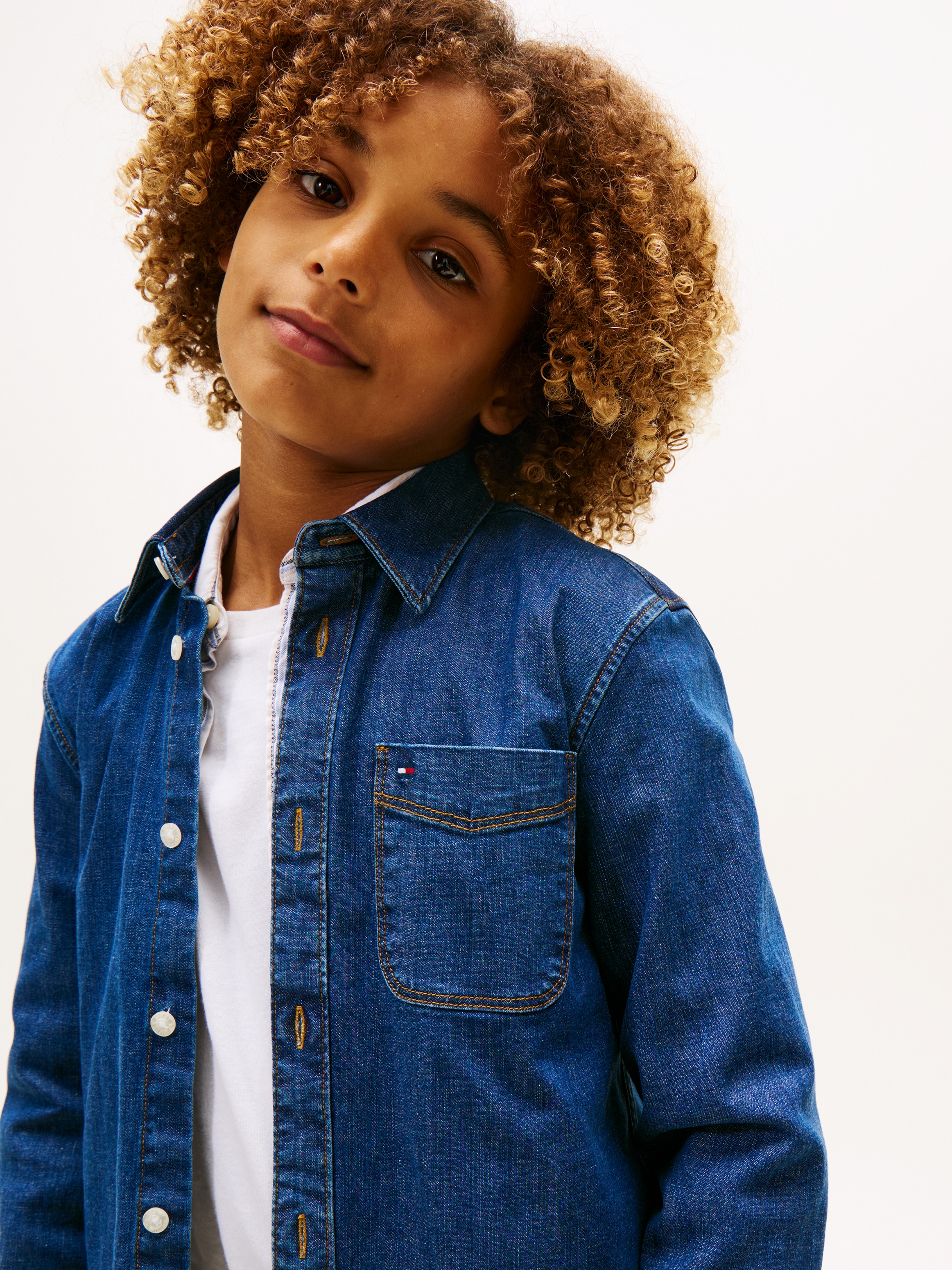 Tommy Hilfiger Jeanshemd »RELAXED DENIM SHIRT« Regular fit, für Kinder bis 16 Jahre