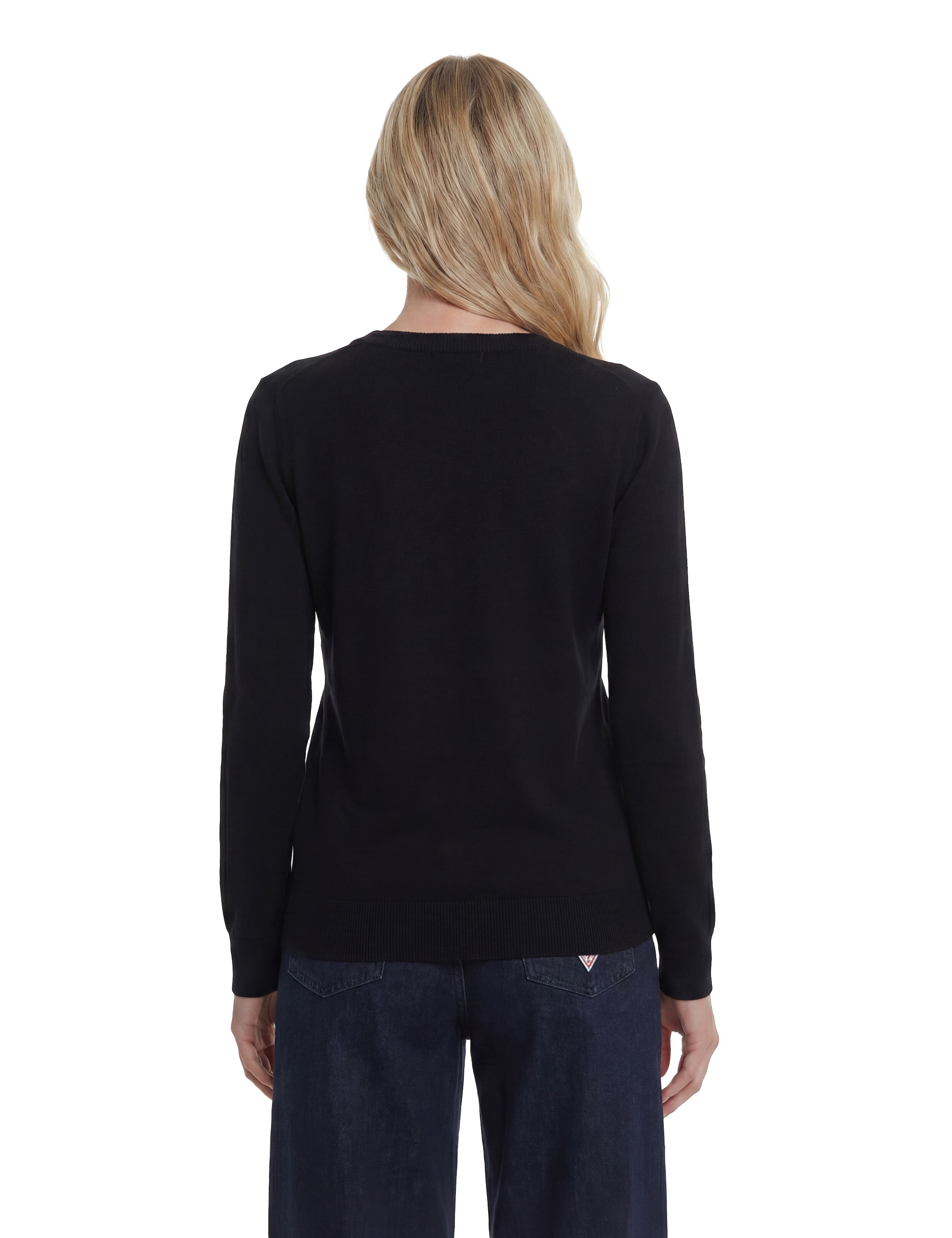 Guess Pull col V »LS VN HANNAH LOGO SWTR« aus Viskosemix, Logoschriftzug