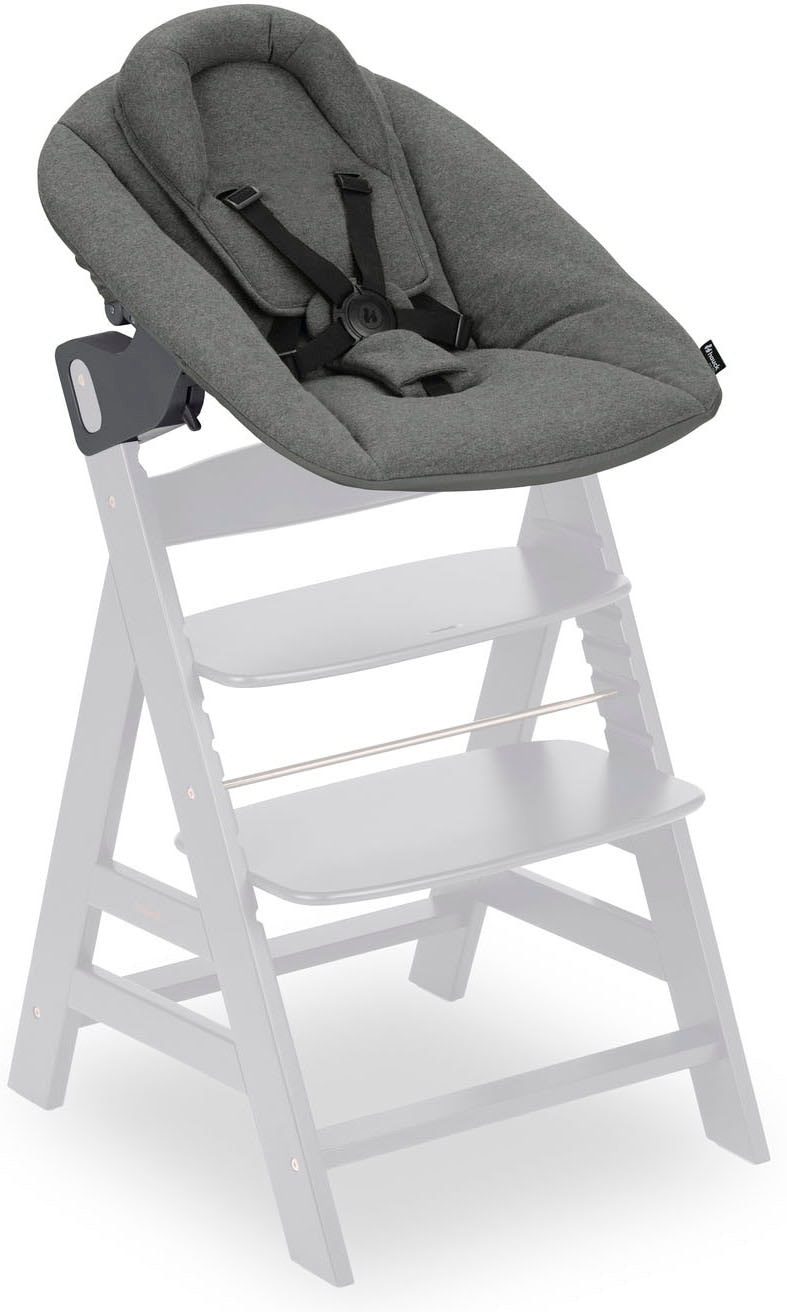 Hauck Transat pour bébé »Alpha Bouncer Premium, Dark Grey« bis 9 kilos für Neugeborene mit Wippgestell, für Hochstuhl Alpha+ und Beta+