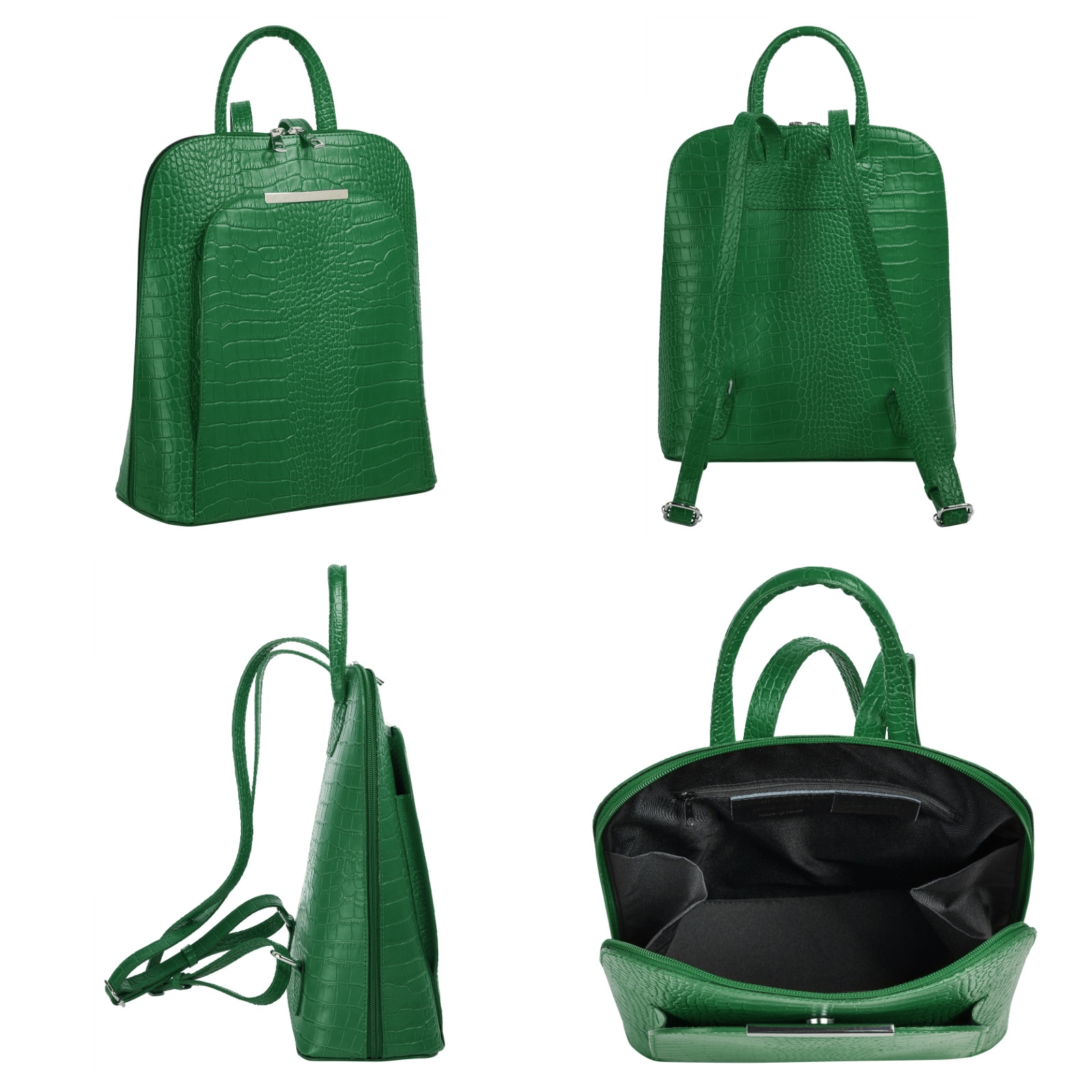 Cluty Sac à dos de ville echt Leder, Made in Italy