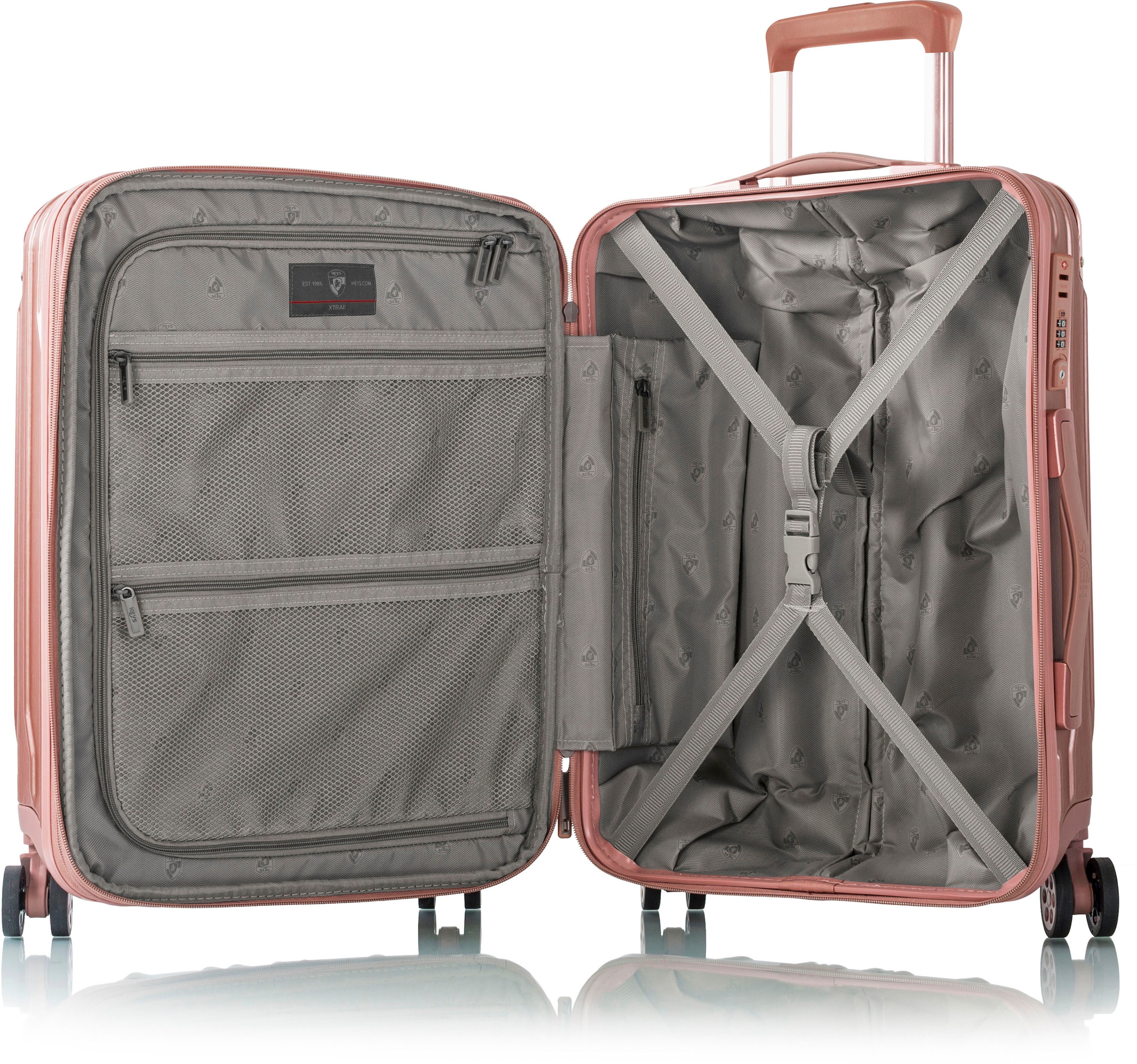 Heys Trolley à coque dure »Xtrak, in verschiedenen Farben und Grössen« 42 litre 4 Rollen Heys x Joachim Llambi Handgepäck-Koffer TSA Schloss Volumenerweiterung