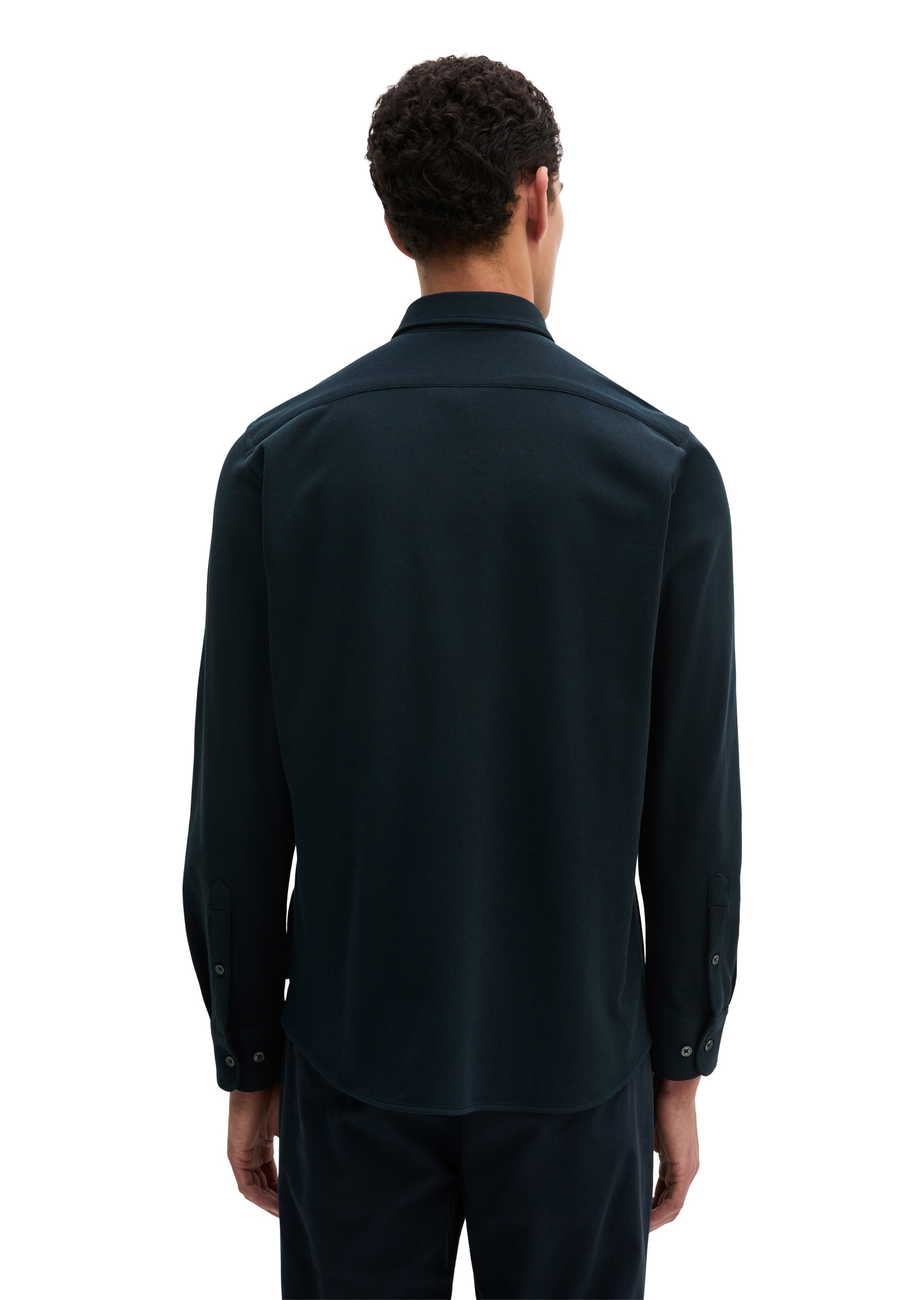 Marc O'Polo Chemise à manches longues coupe ajustée, avec fine structure piqué