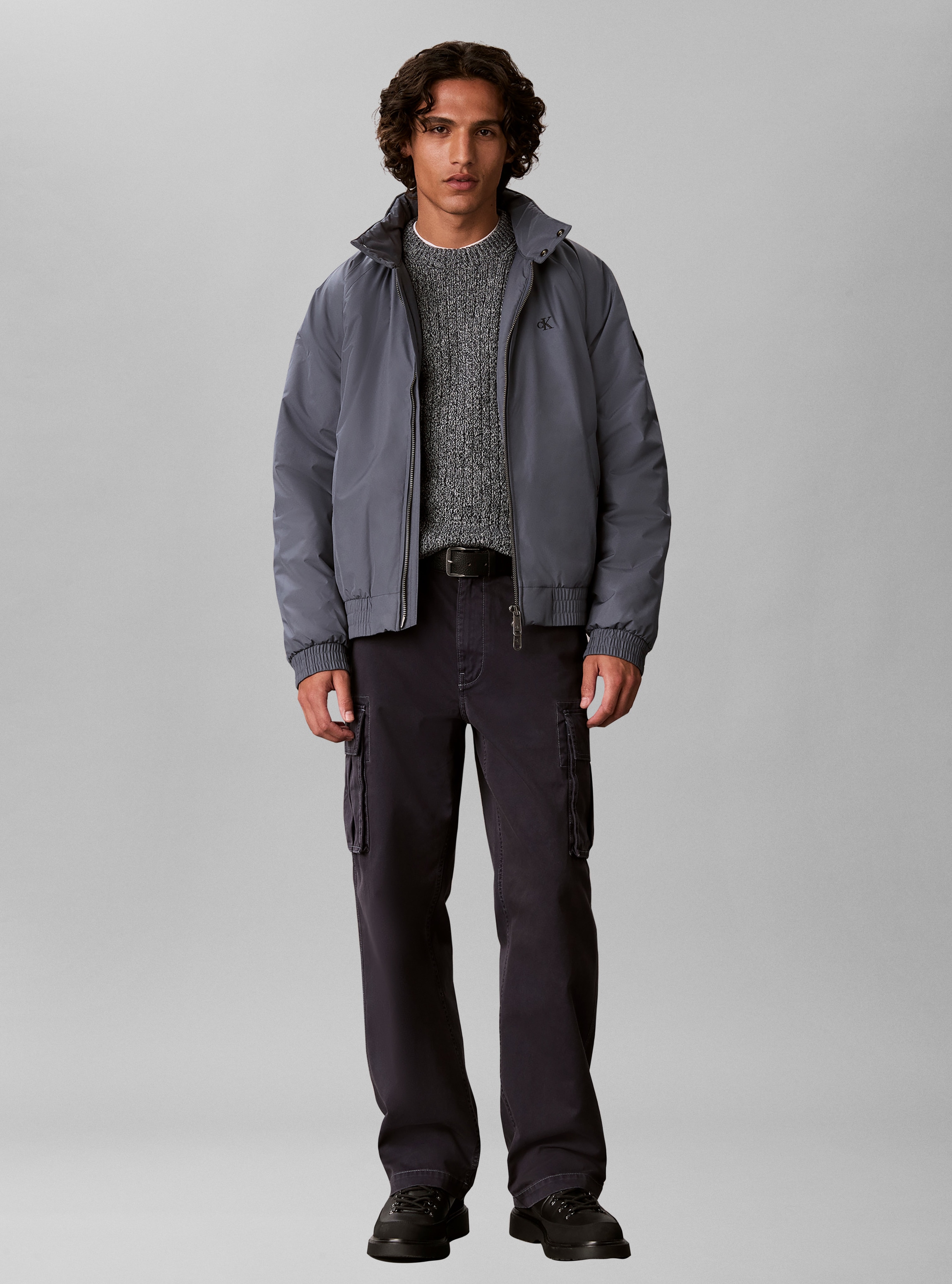 Calvin Klein Pull en tricot Tricot côtelé, coupe régulière, broderie de logo