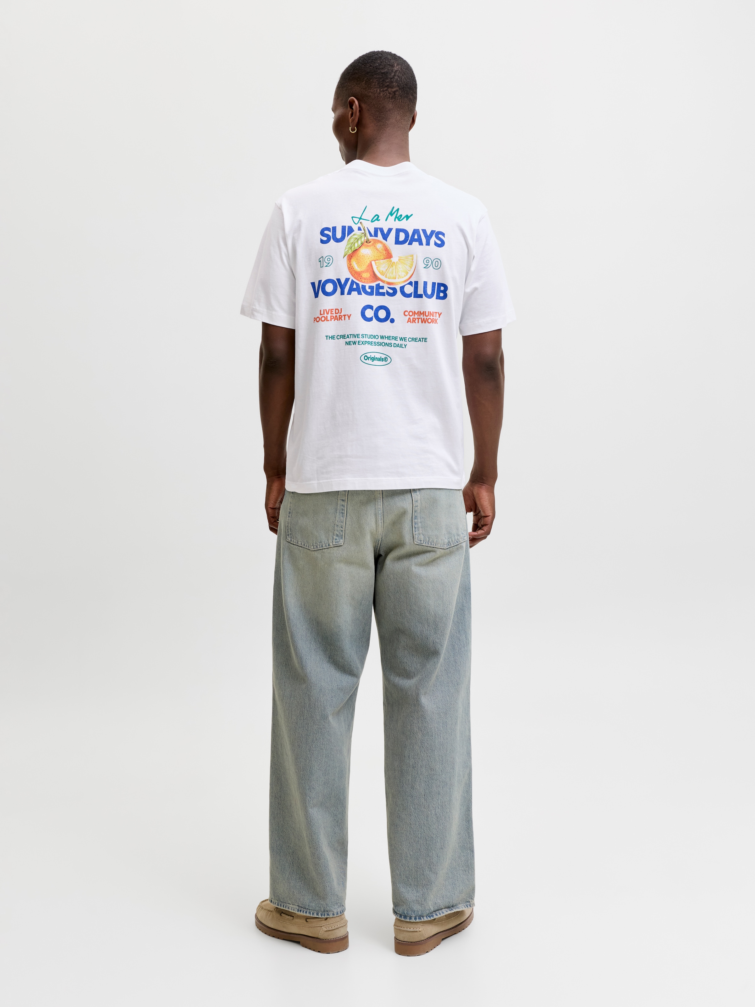Jack & Jones T-shirt »JORRIVIERA VINTAGE POSTER BACK TEE SS CN« avec impression