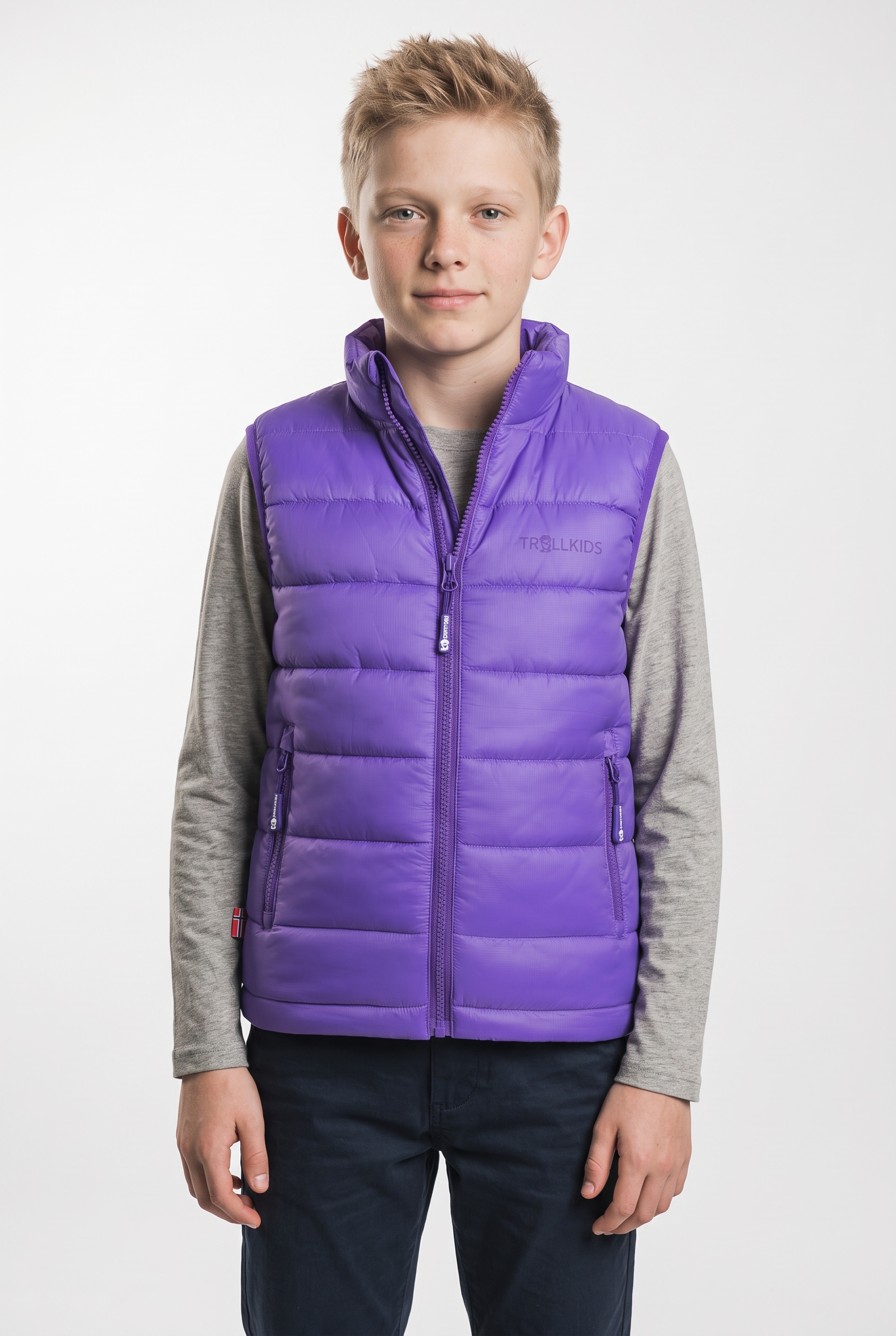 TROLLKIDS Gilet matelassé »Kids Trondheim Vest« sportliche Steppweste, mit Polyfaserfüllung, pflegeleicht, winddicht