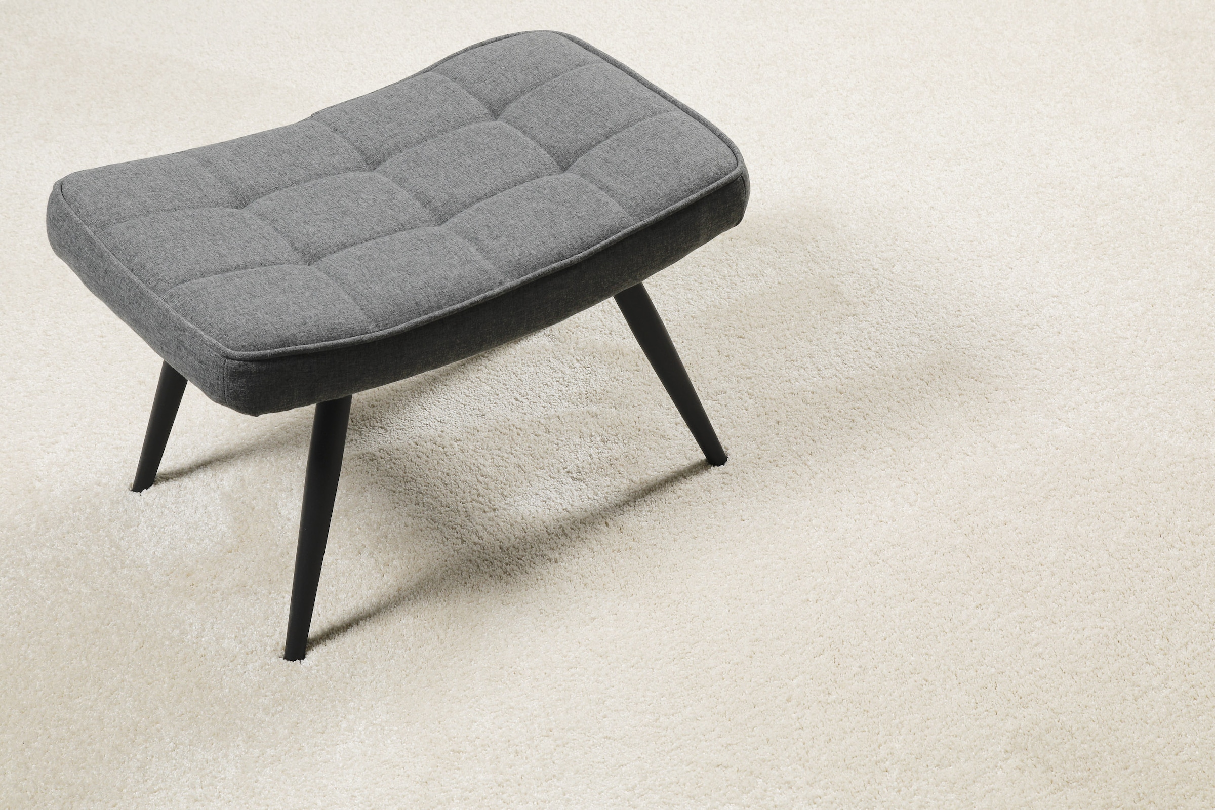 Wecon home Tapis »Wogh« Carré 25 mm Höhe Kurzflor, maschinell gewebt, robust, Wohn- & Schlafzimmer, einfarbig